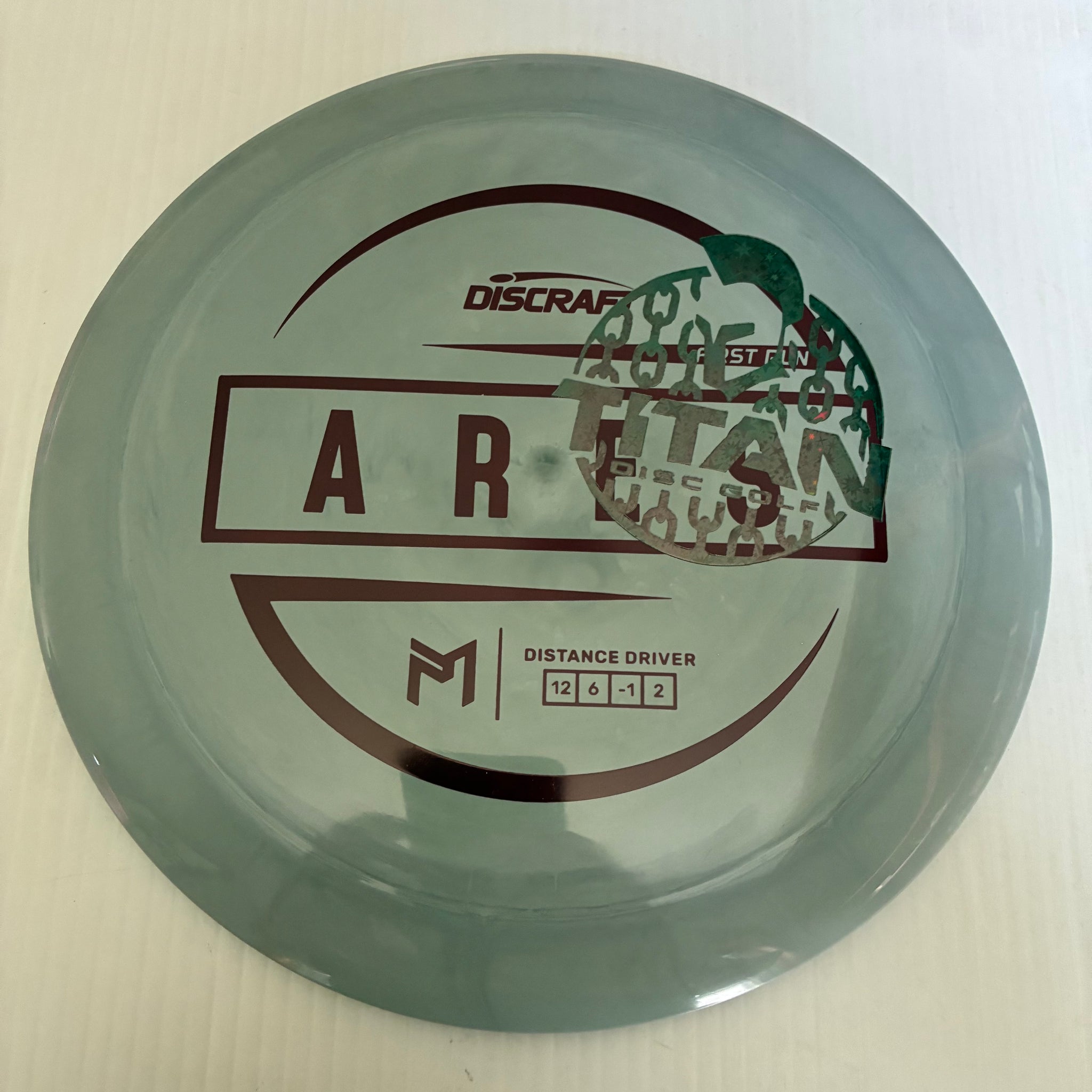 Discraft 2026 Titan Open First Run Paul McBeth Swirly ESP Ares 12/6/-1/2