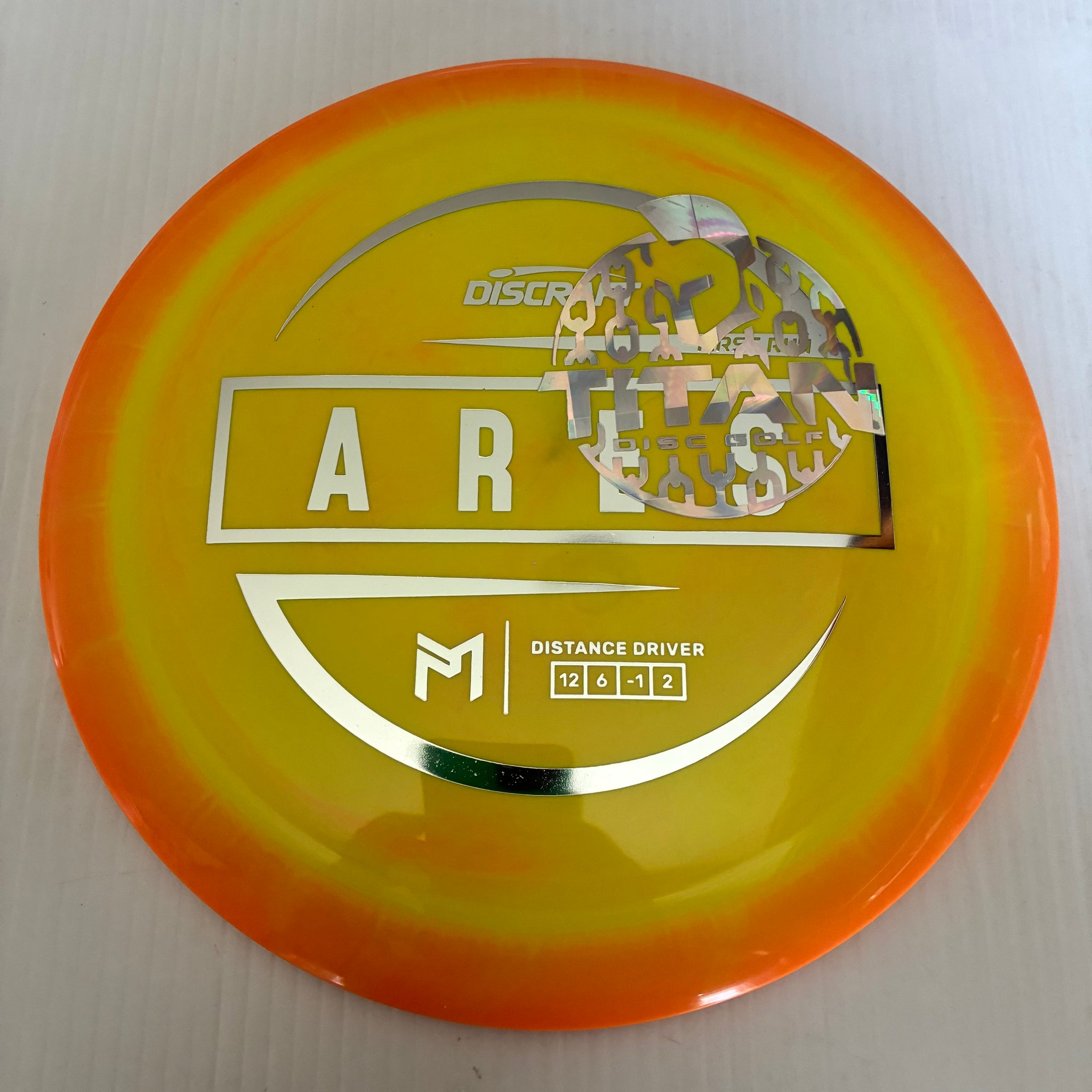 Discraft 2026 Titan Open First Run Paul McBeth Swirly ESP Ares 12/6/-1/2