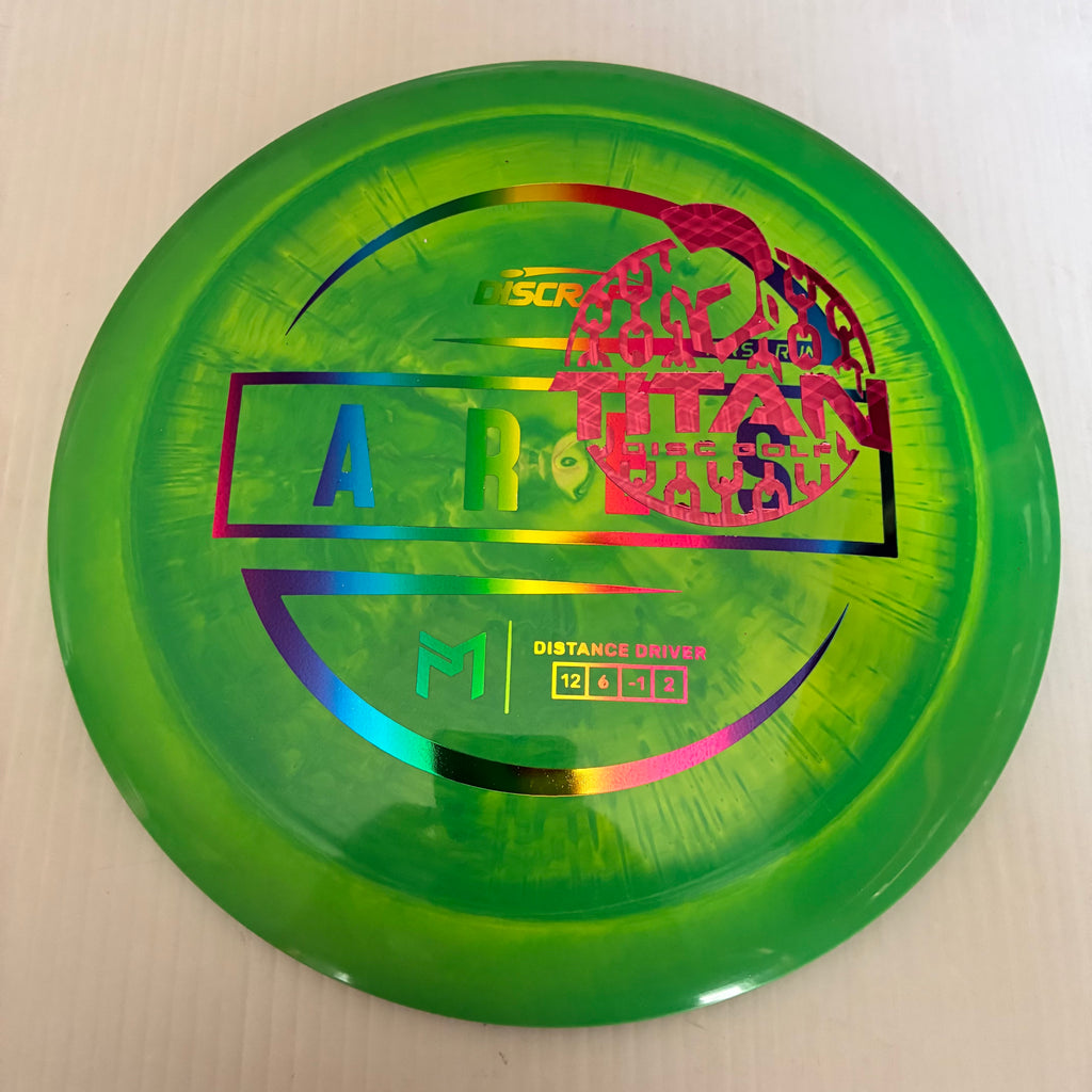 Discraft 2026 Titan Open First Run Paul McBeth Swirly ESP Ares 12/6/-1/2