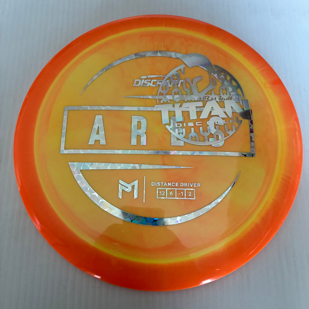 Discraft 2026 Titan Open First Run Paul McBeth Swirly ESP Ares 12/6/-1/2
