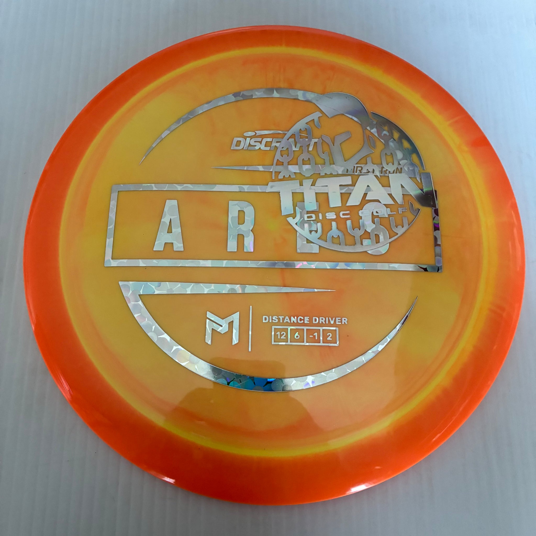 Discraft 2026 Titan Open First Run Paul McBeth Swirly ESP Ares 12/6/-1/2