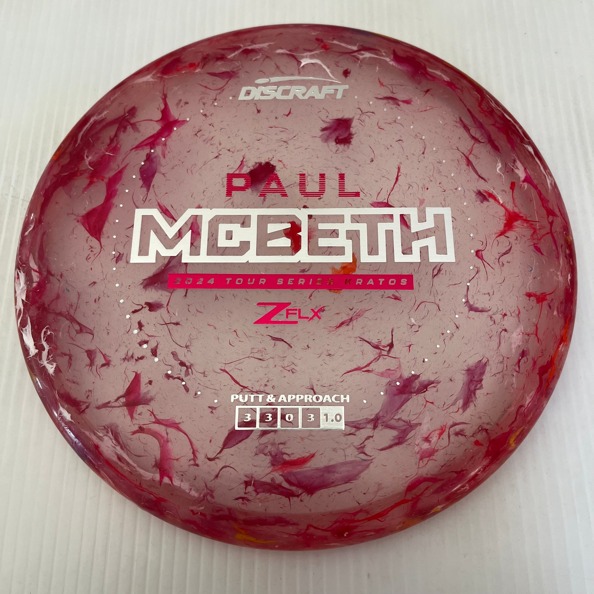 Discraft 2024 Paul McBeth Tour Series Jawbreaker Z FLX Kratos 3/3/0/3 Discraft 2024 Paul McBeth Tour Series Jawbreaker Z FLX Kratos 3/3/0/3