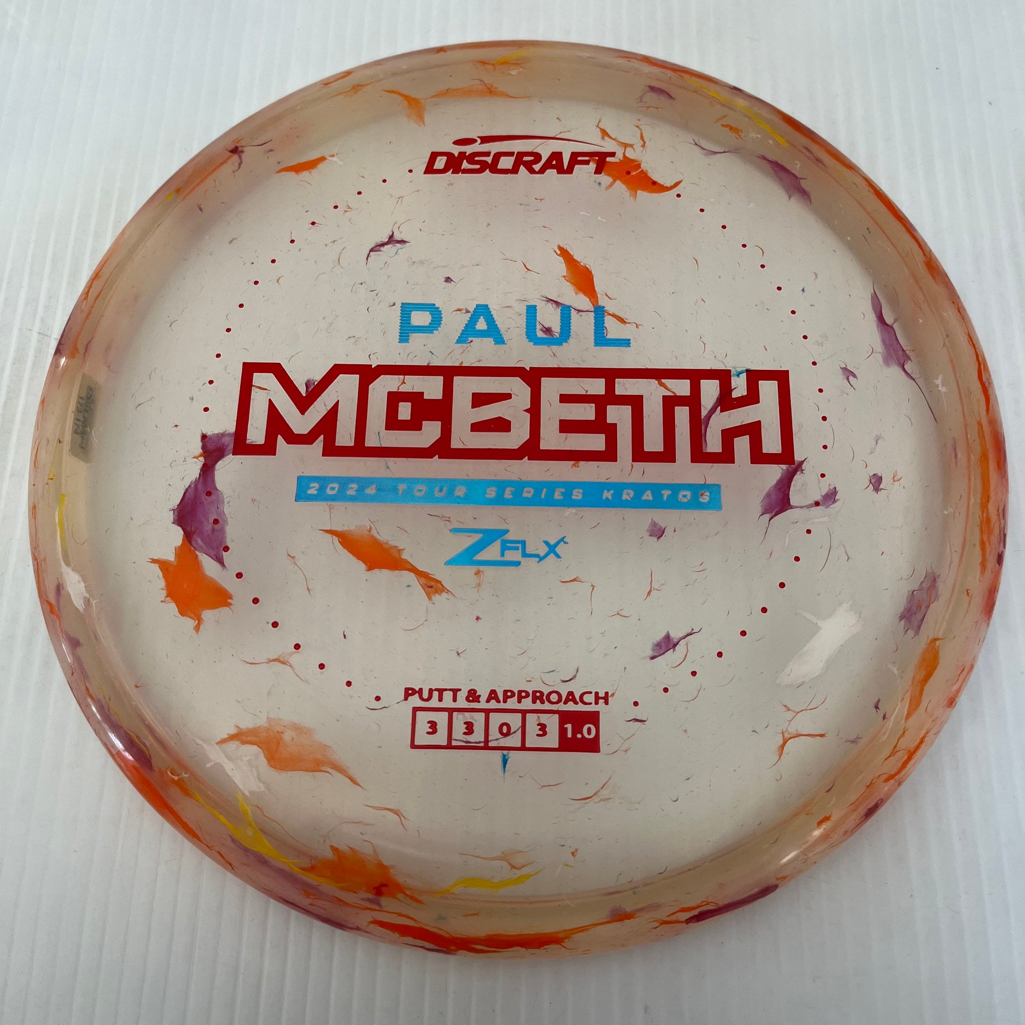Discraft 2024 Paul McBeth Tour Series Jawbreaker Z FLX Kratos 3/3/0/3