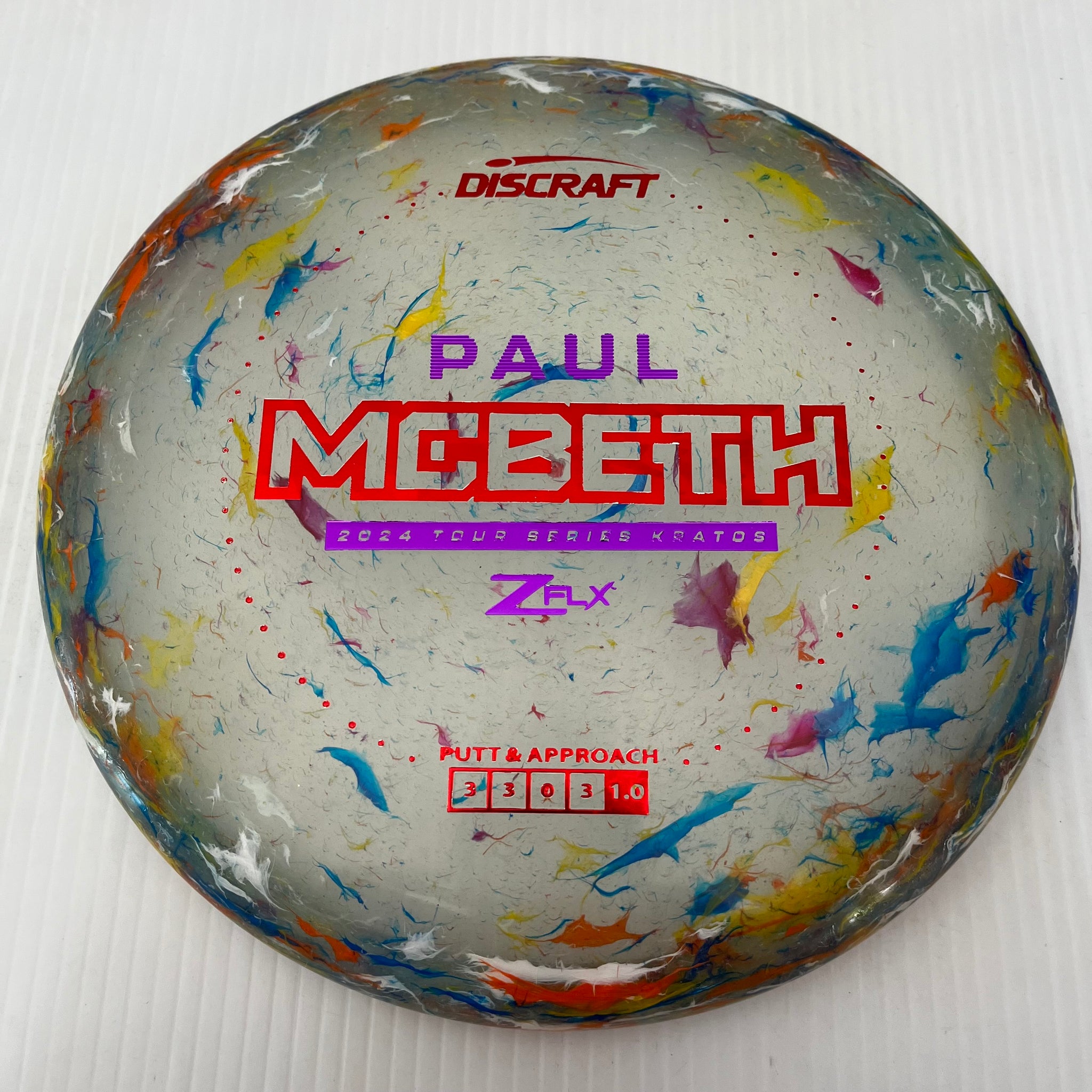 Discraft 2024 Paul McBeth Tour Series Jawbreaker Z FLX Kratos 3/3/0/3