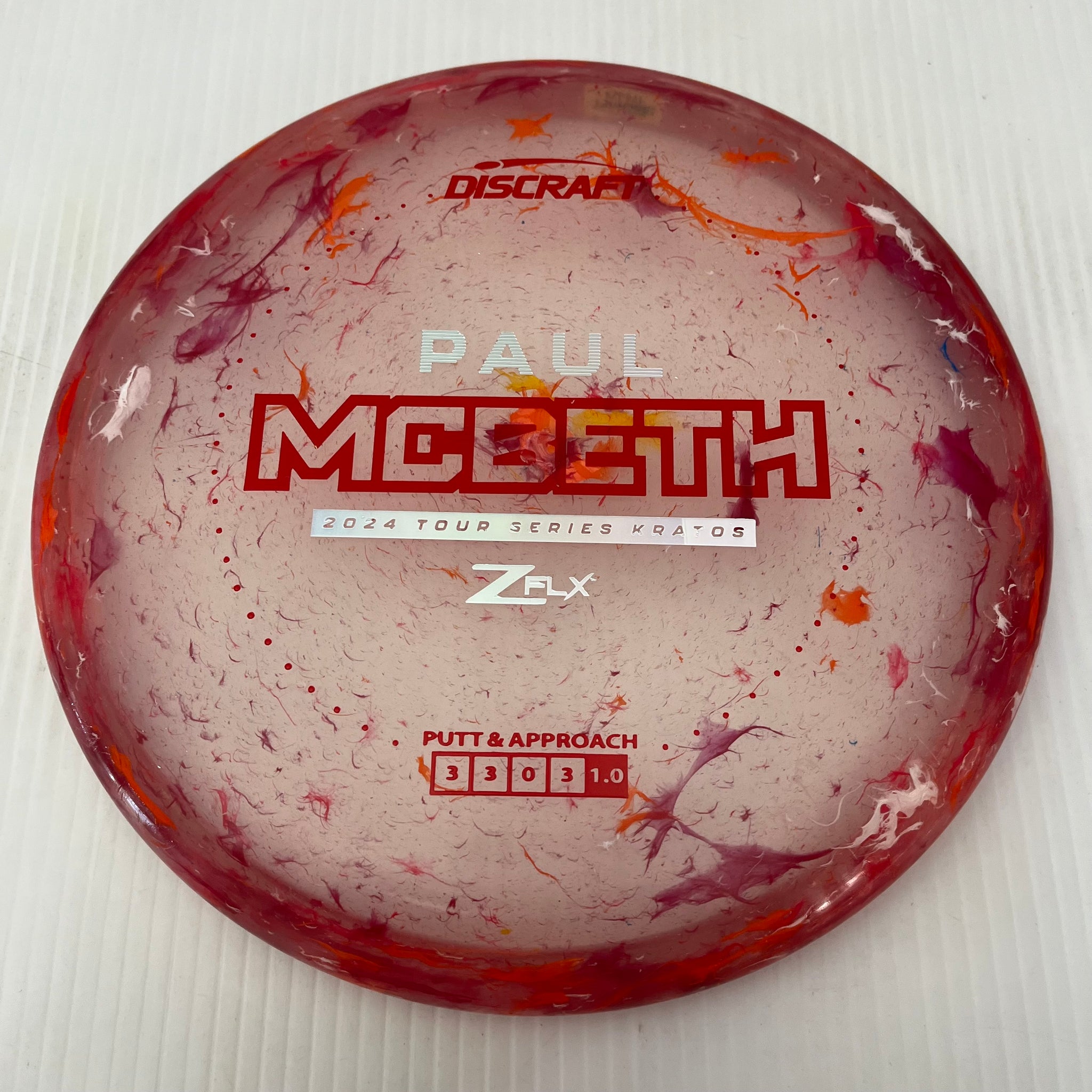 Discraft 2024 Paul McBeth Tour Series Jawbreaker Z FLX Kratos 3/3/0/3