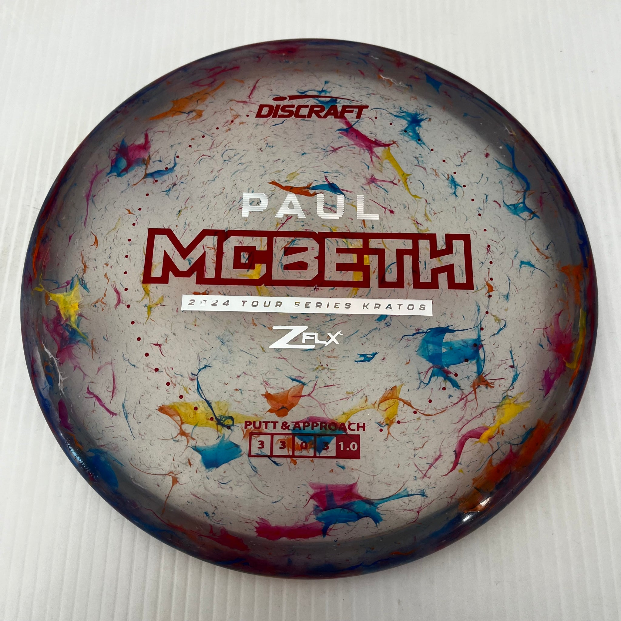 Discraft 2024 Paul McBeth Tour Series Jawbreaker Z FLX Kratos 3/3/0/3