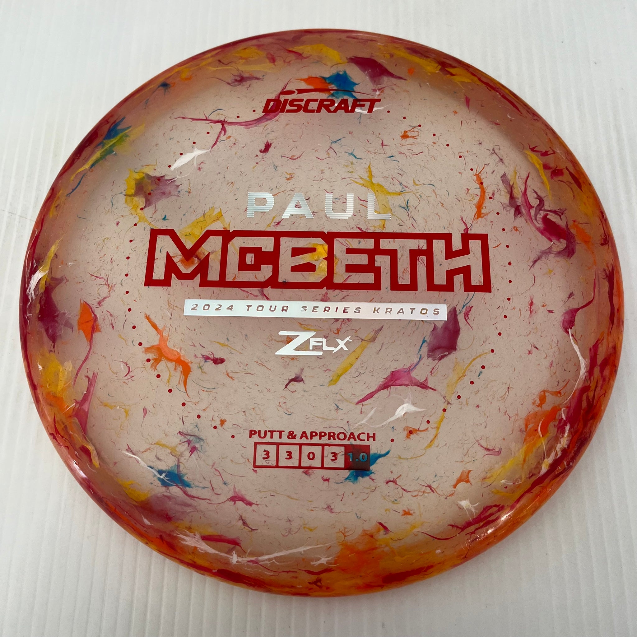 Discraft 2024 Paul McBeth Tour Series Jawbreaker Z FLX Kratos 3/3/0/3