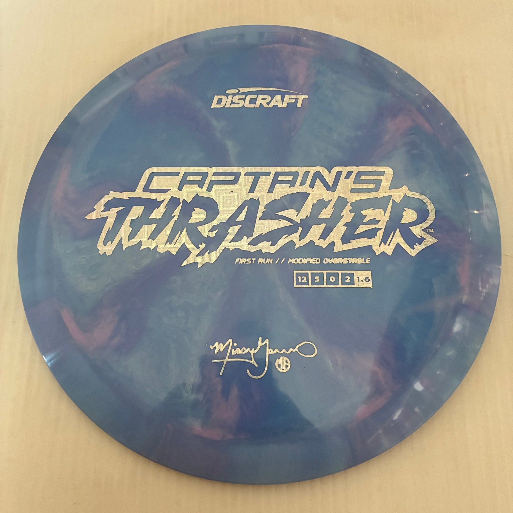 Discraft First Run Missy Gannon Swirly ESP Captain's Thrasher 12/5/0/2