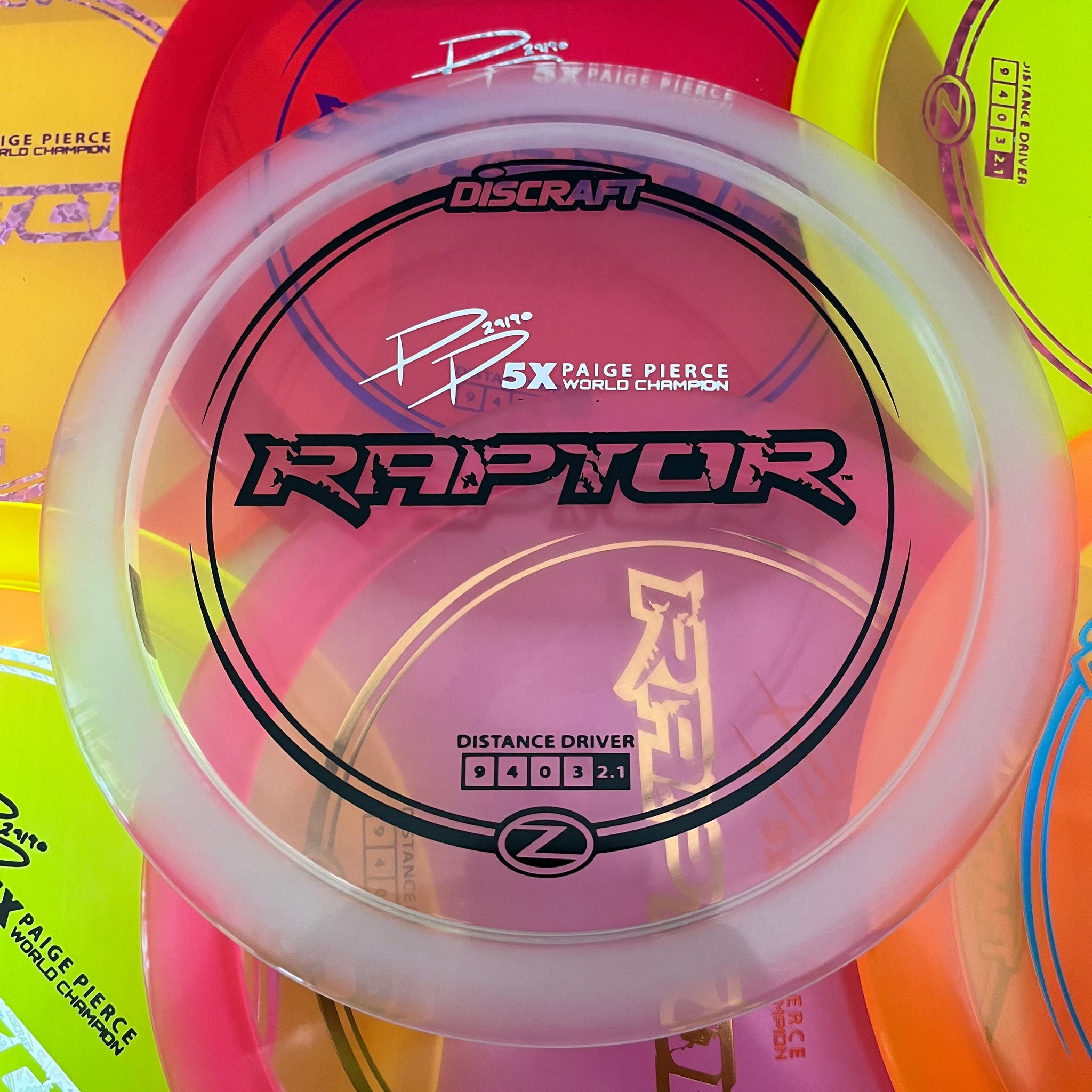 Discraft 5x Paige Pierce Z Raptor 9/4/0/3