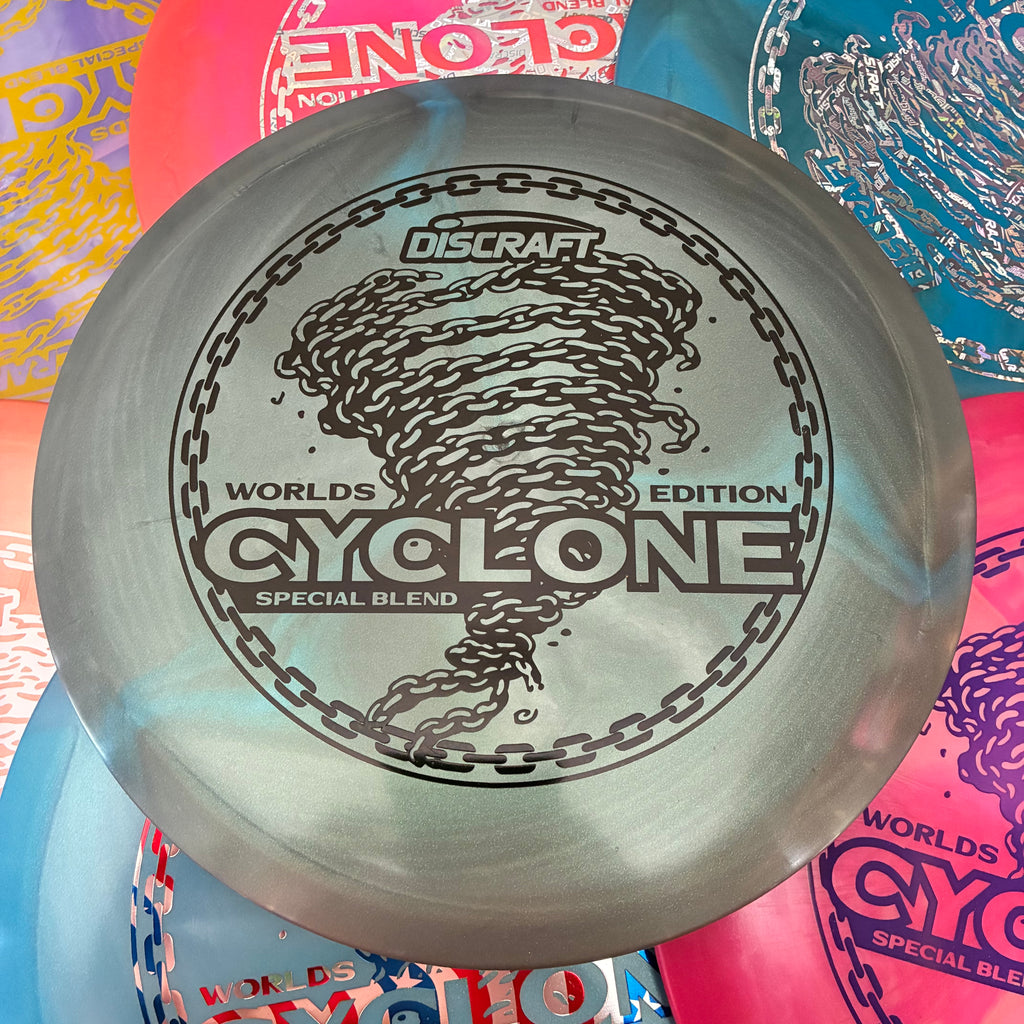 Discraft 2026 Worlds Fundraiser "Chainstorm" Tour Series Blend Cyclone 7/4/-1/2