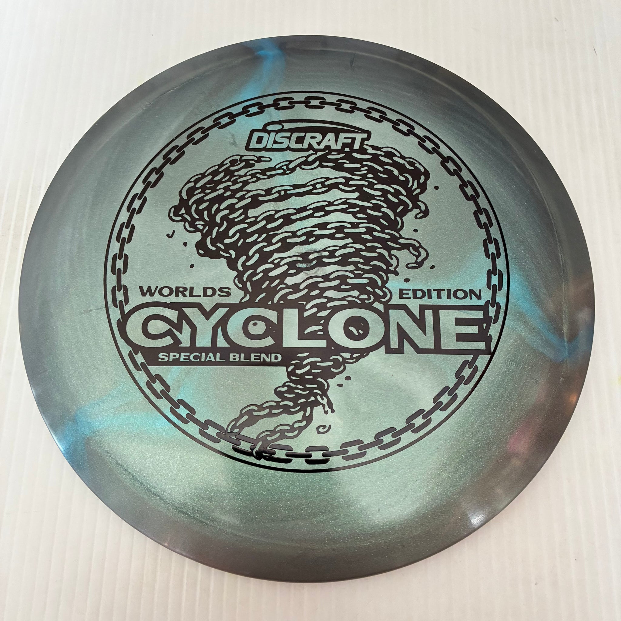 Discraft 2026 Worlds Fundraiser "Chainstorm" Tour Series Blend Cyclone 7/4/-1/2