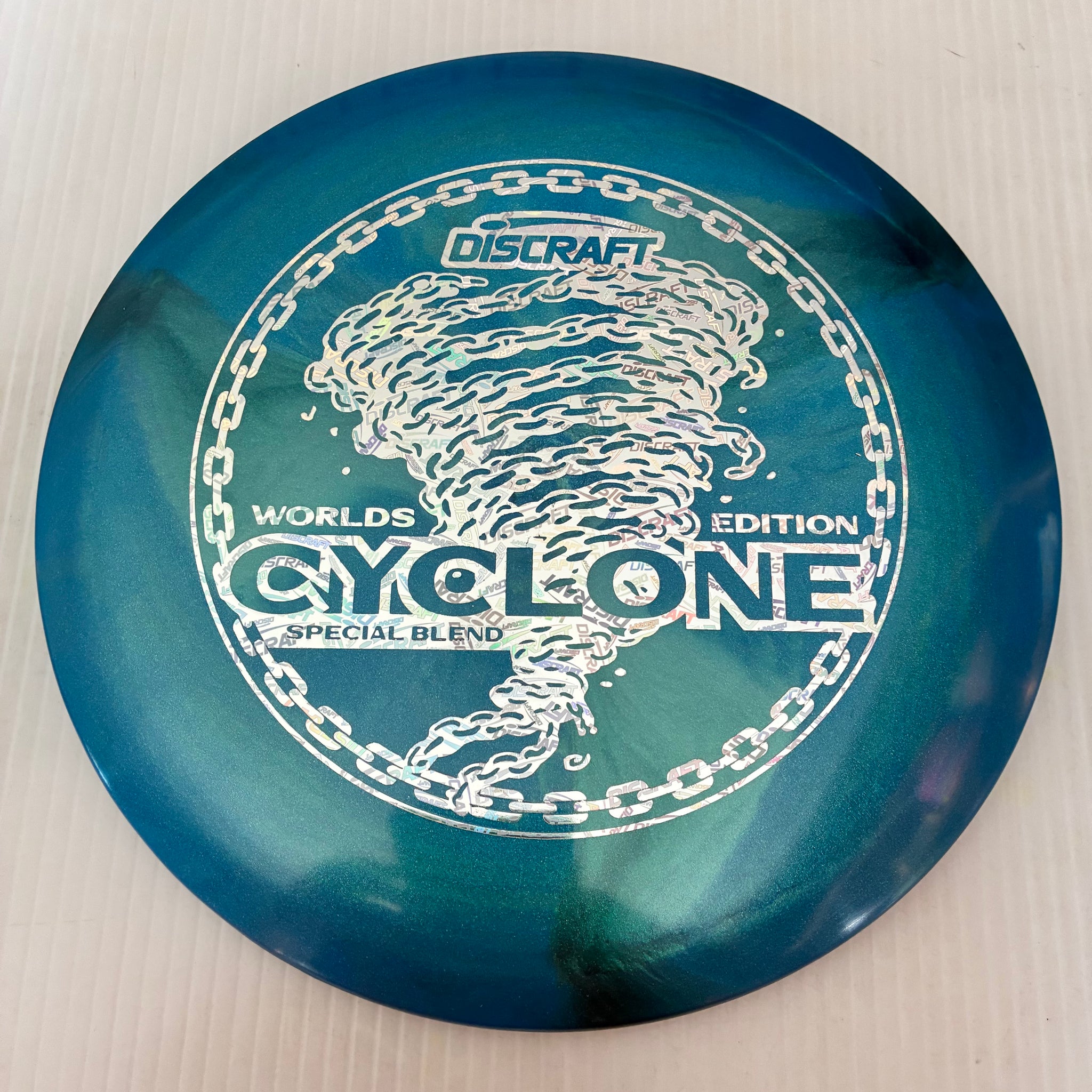 Discraft 2026 Worlds Fundraiser "Chainstorm" Tour Series Blend Cyclone 7/4/-1/2