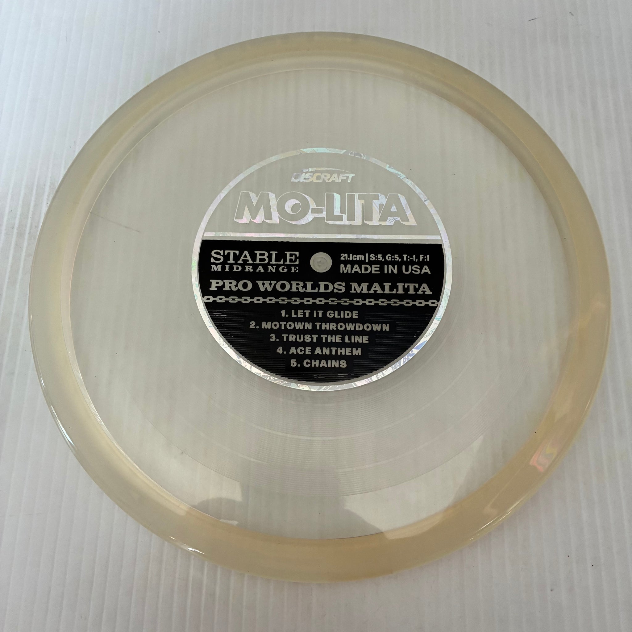 Discraft 2026 Worlds Fundraiser "Mo-Lita" Records Z Malita 5/5/-1/1