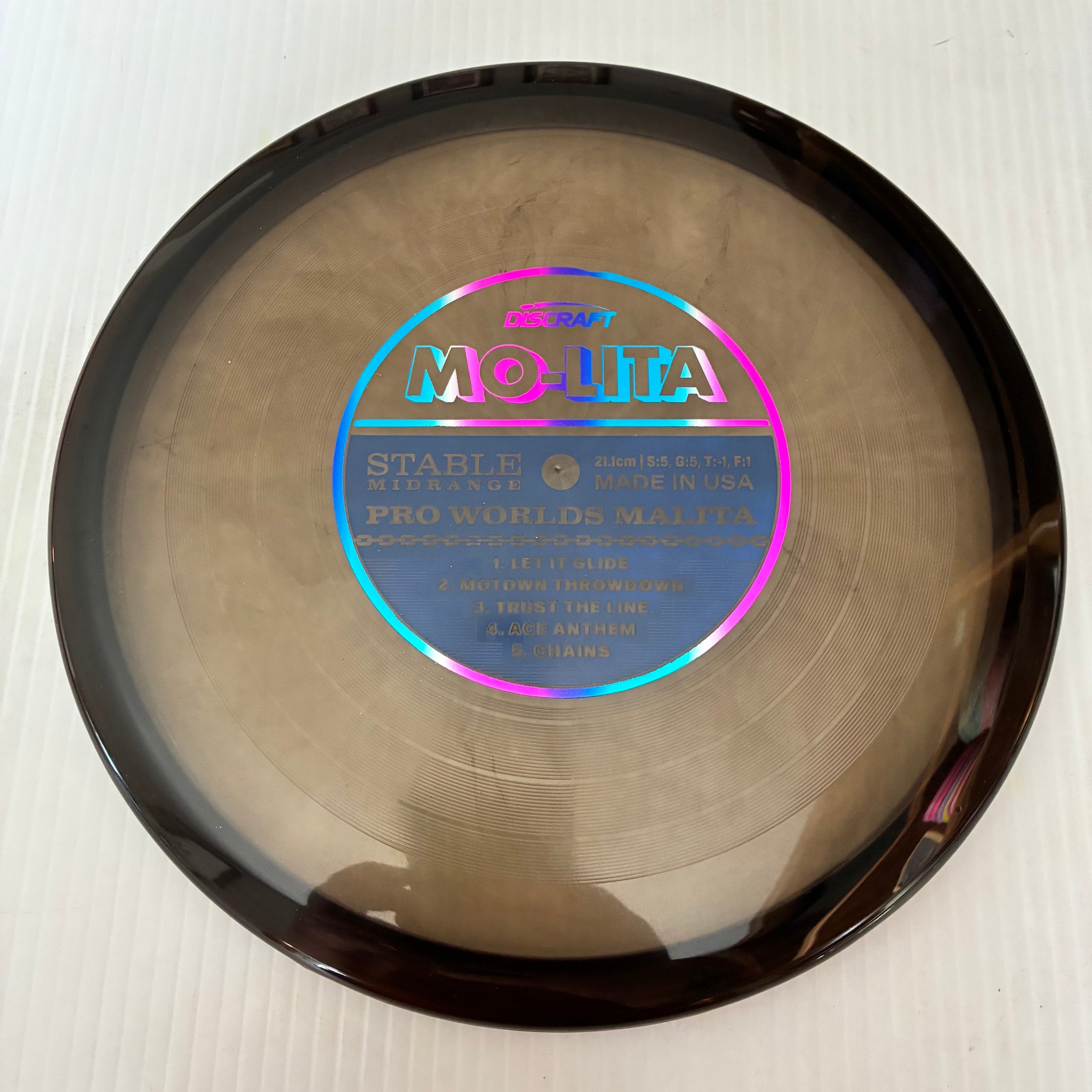 Discraft 2026 Worlds Fundraiser "Mo-Lita" Records Z Malita 5/5/-1/1