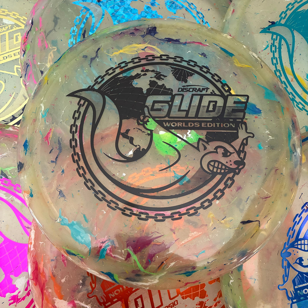 Discraft 2026 Worlds Fundraiser "Around the World" Jawbreaker Z FLX Glide 6/5/-3/2