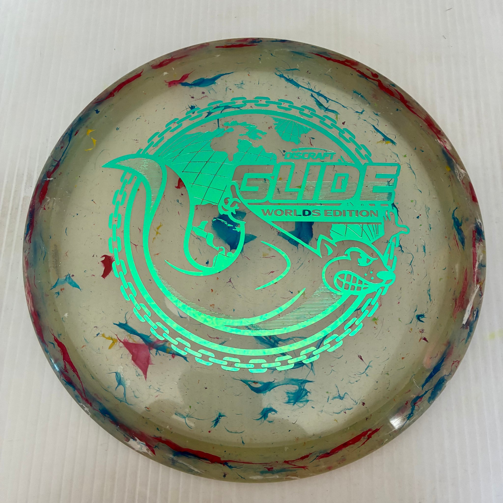 Discraft 2026 Worlds Fundraiser "Around the World" Jawbreaker Z FLX Glide 6/5/-3/2