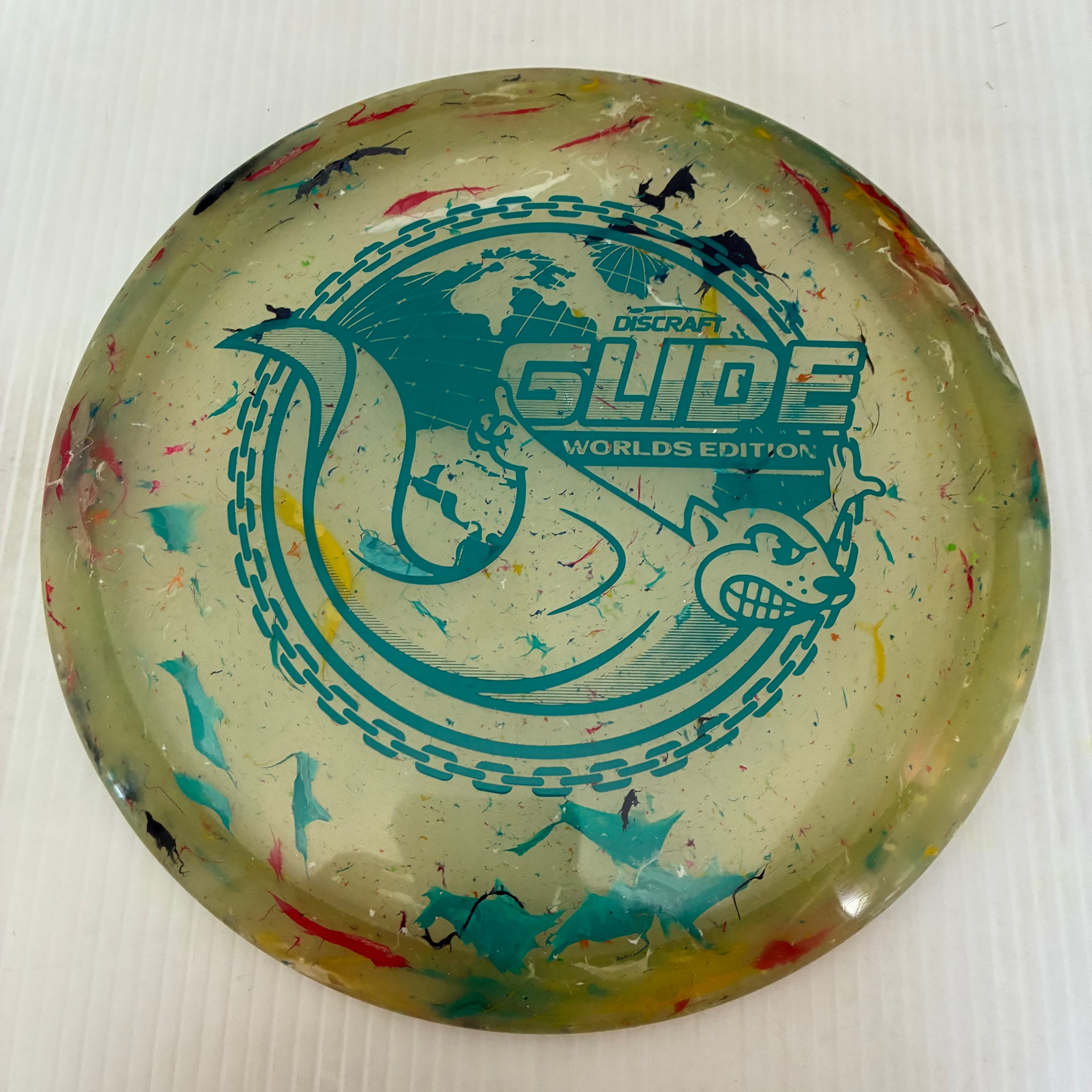 Discraft 2026 Worlds Fundraiser "Around the World" Jawbreaker Z FLX Glide 6/5/-3/2