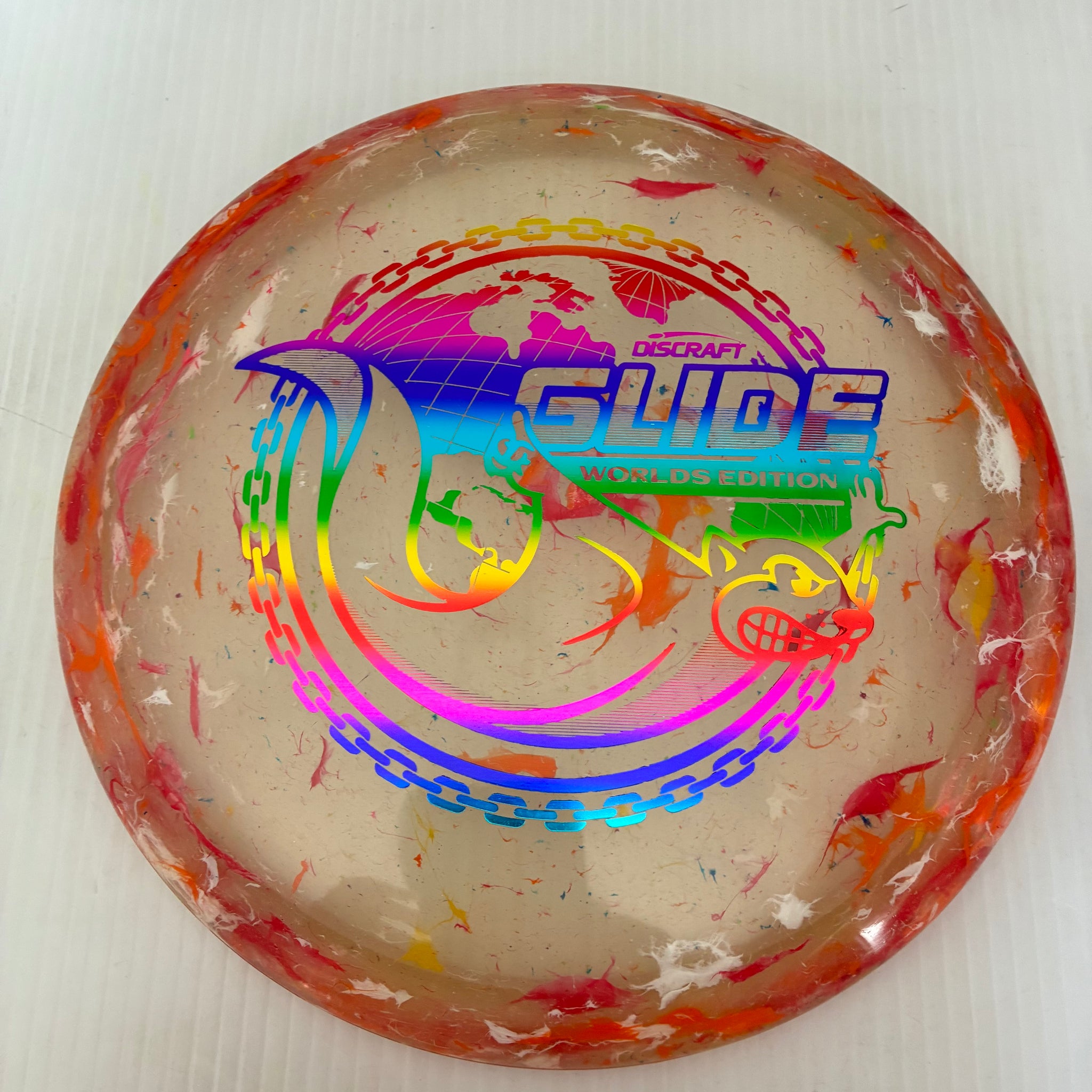 Discraft 2026 Worlds Fundraiser "Around the World" Jawbreaker Z FLX Glide 6/5/-3/2