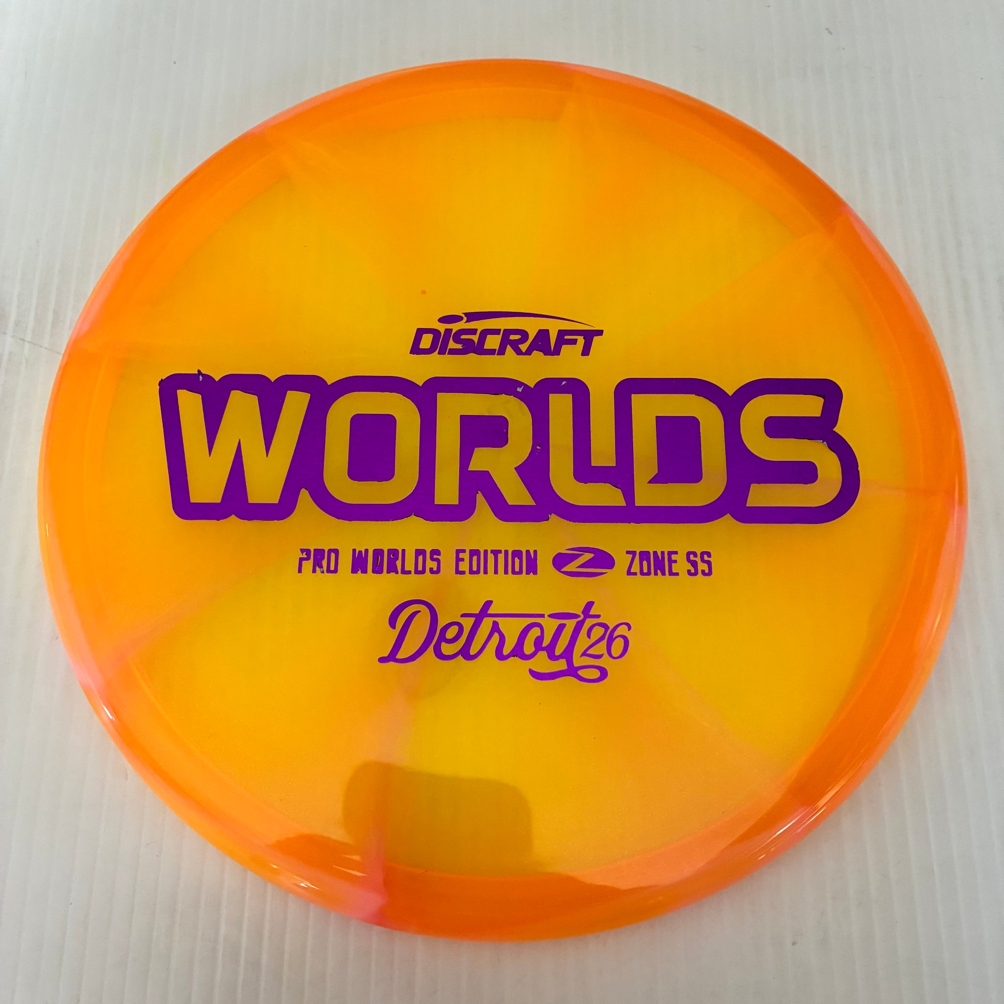 Discraft 2026 Worlds Fundraiser Tour Series Swirl Z Zone SS 4/4/-1/2