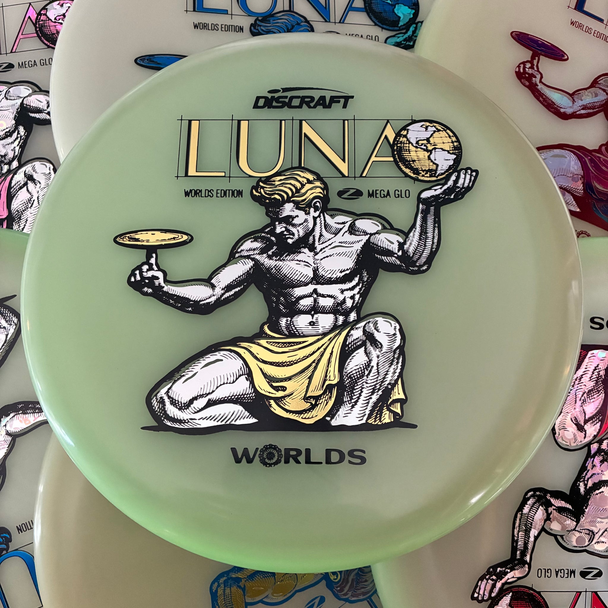 Discraft 2026 Worlds Fundraiser "Spirit of Detroit" Mega GLO Luna 3/4/0/2