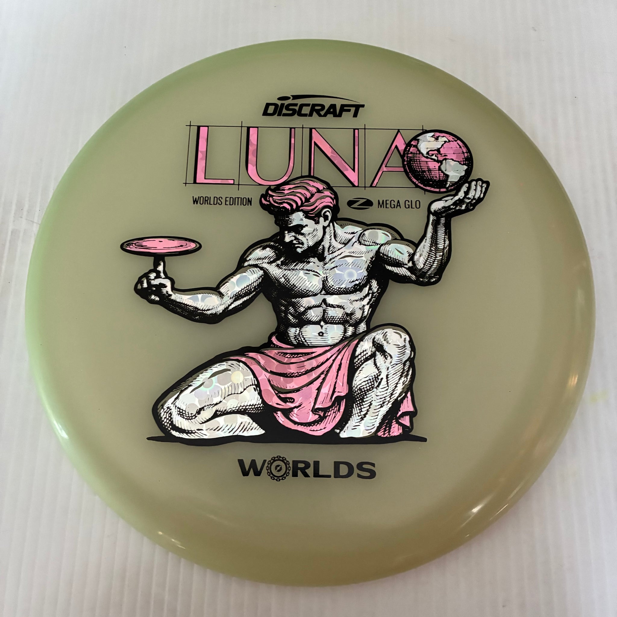 Discraft 2026 Worlds Fundraiser "Spirit of Detroit" Mega GLO Luna 3/4/0/2