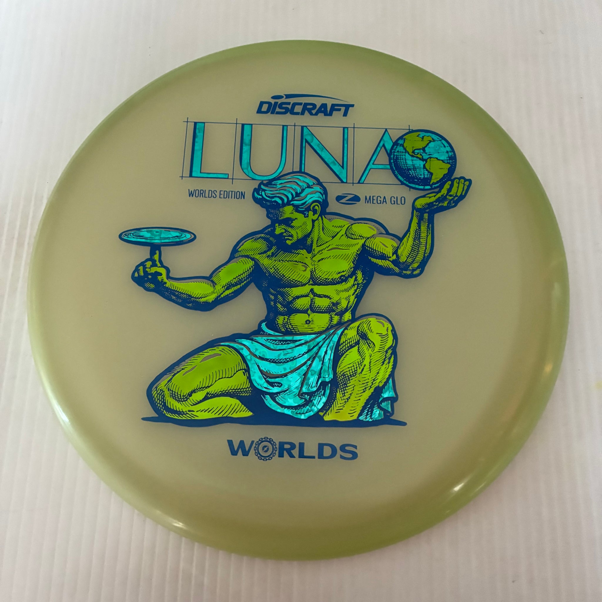 Discraft 2026 Worlds Fundraiser "Spirit of Detroit" Mega GLO Luna 3/4/0/2
