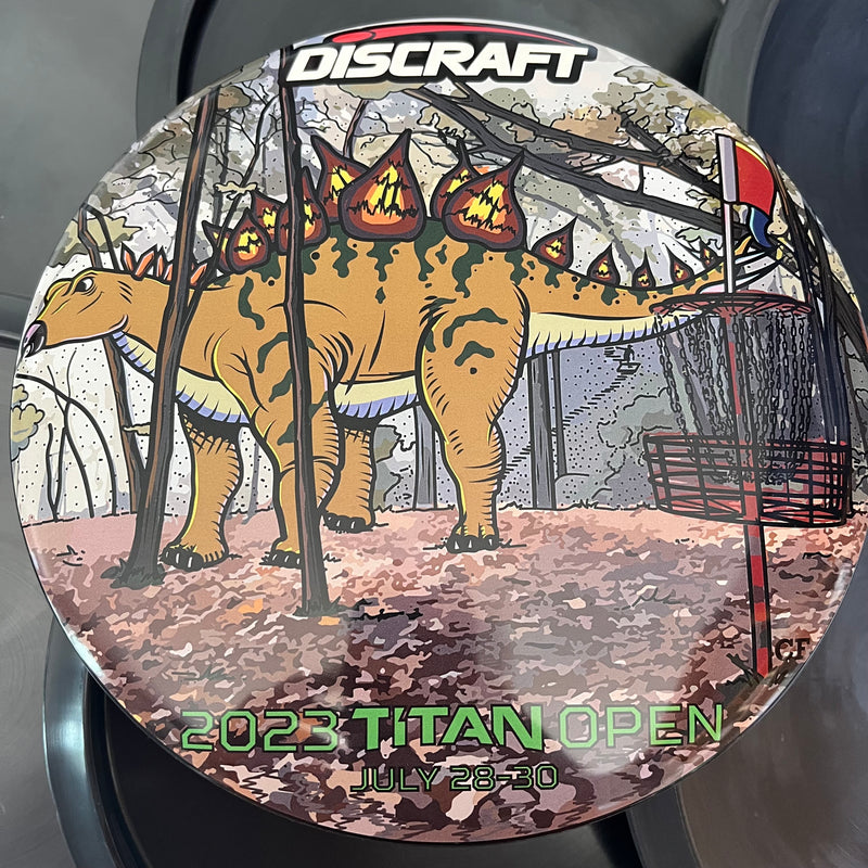 Discraft 2023 Titan Open Stegosaurus SuperColor ESP Buzzz 5/4/-1/1