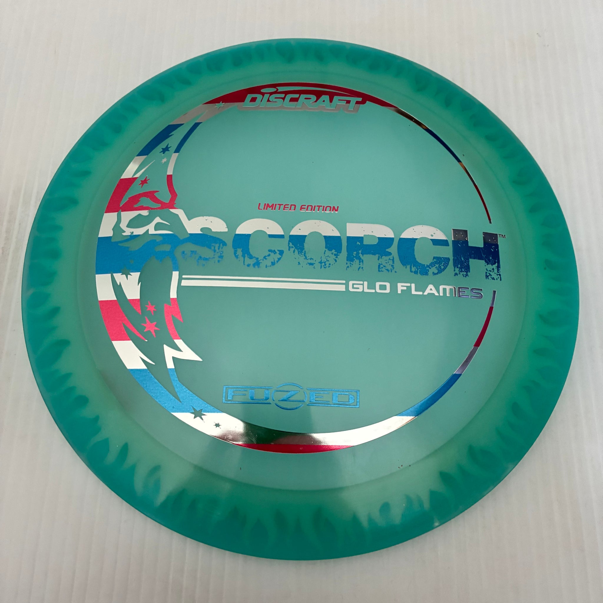 Discraft Limited Edition GLO Flame Pattern Fuzed Z Scorch 11/6/-2/-2