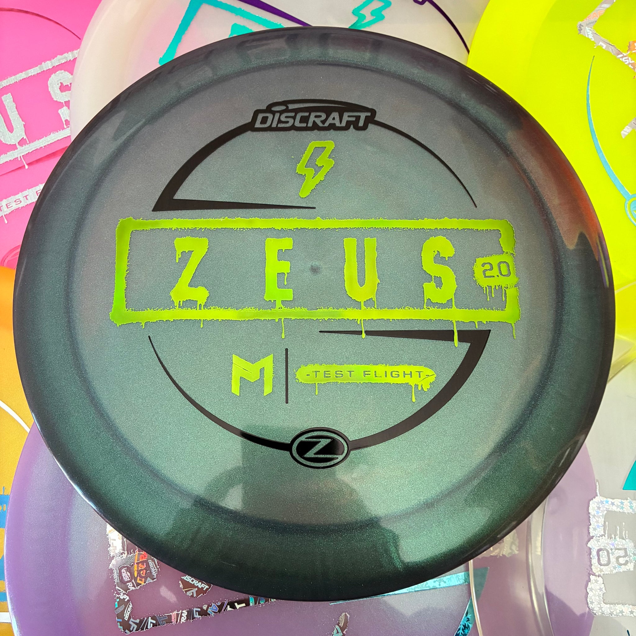 Discraft Test Flight Paul McBeth Sparkle Z Zeus 2.0 12/5/-0.5/3