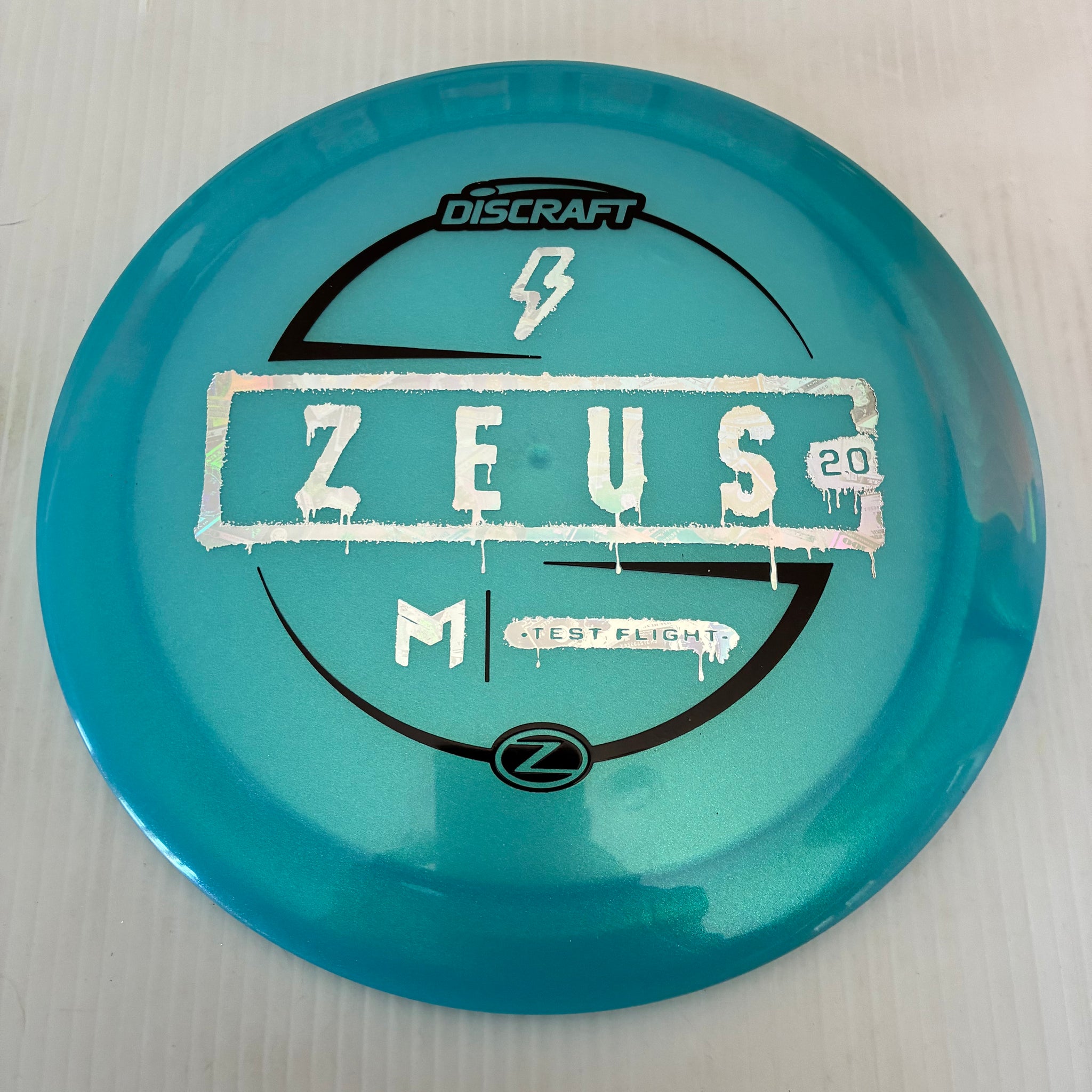 Discraft Test Flight Paul McBeth Sparkle Z Zeus 2.0 12/5/-0.5/3