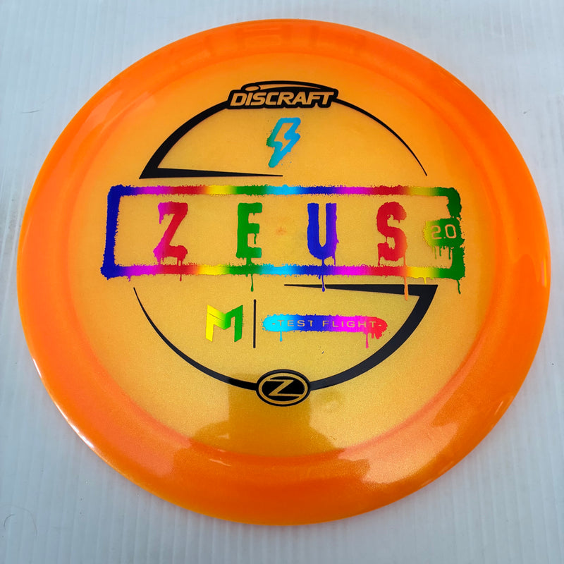 Discraft Test Flight Paul McBeth Sparkle Z Zeus 2.0 12/5/-0.5/3