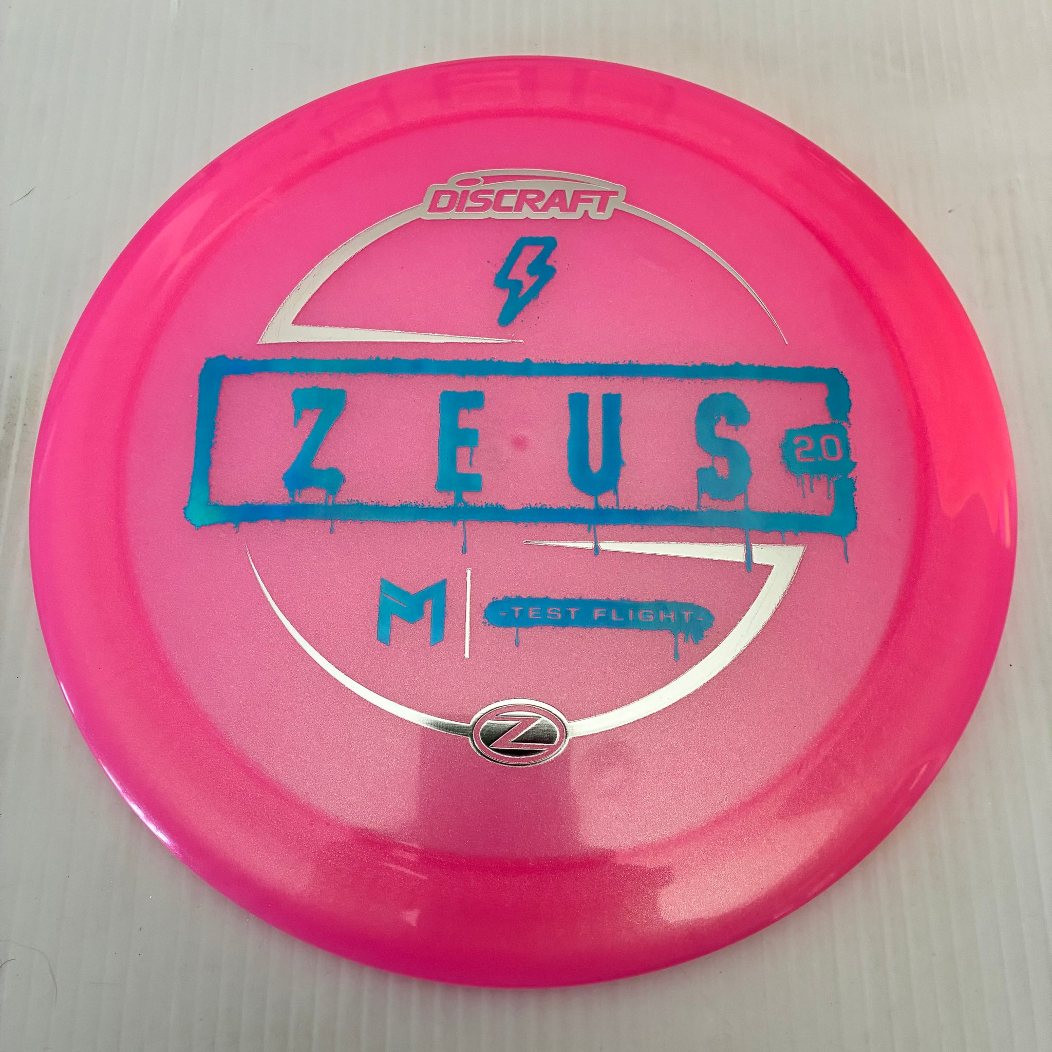 Discraft Test Flight Paul McBeth Sparkle Z Zeus 2.0 12/5/-0.5/3