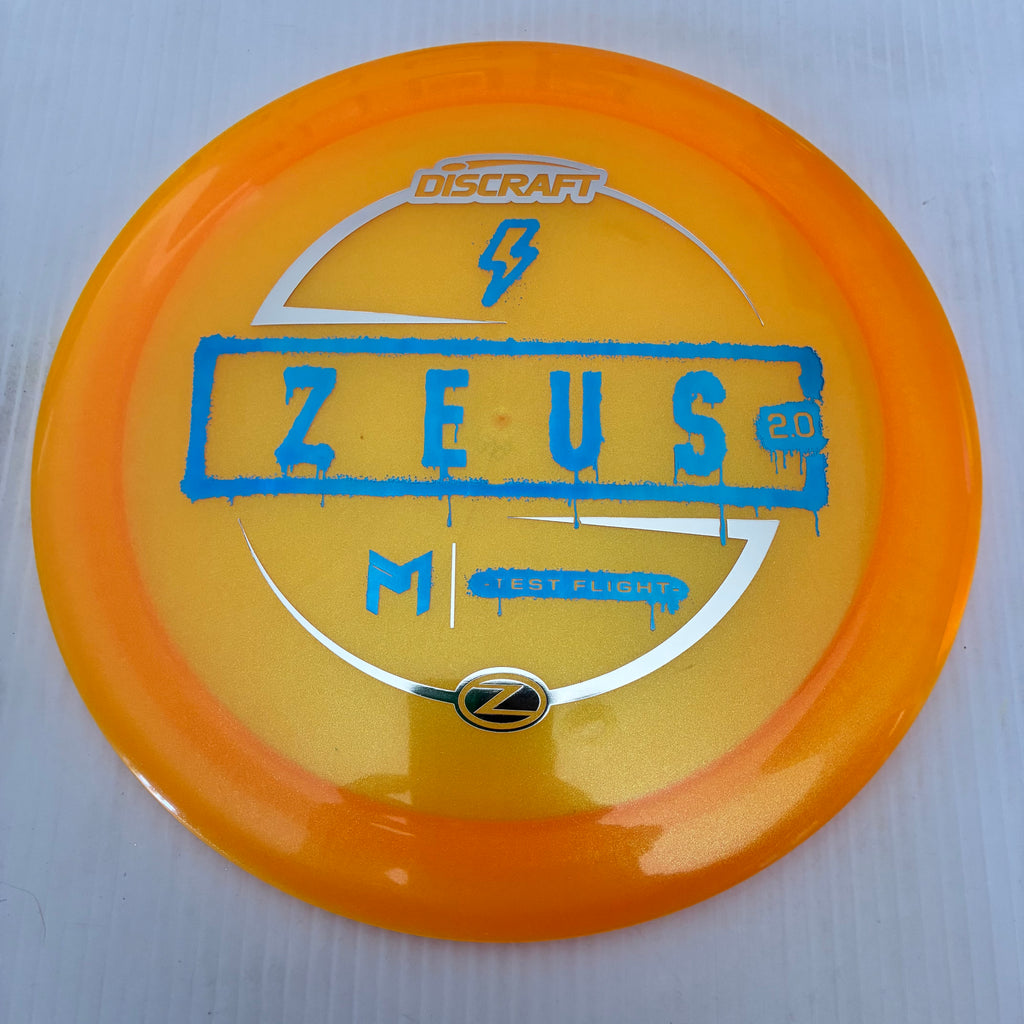 Discraft Test Flight Paul McBeth Sparkle Z Zeus 2.0 12/5/-0.5/3