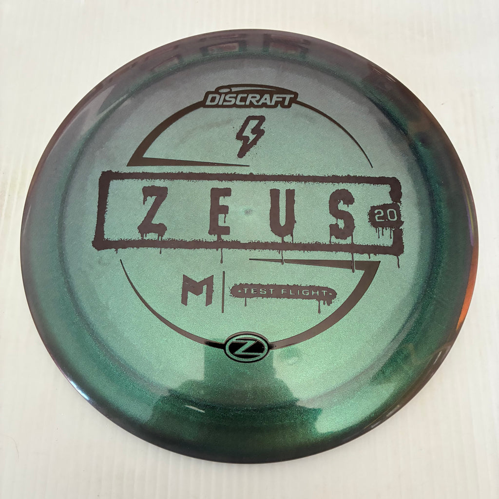 Discraft Test Flight Paul McBeth Sparkle Z Zeus 2.0 12/5/-0.5/3