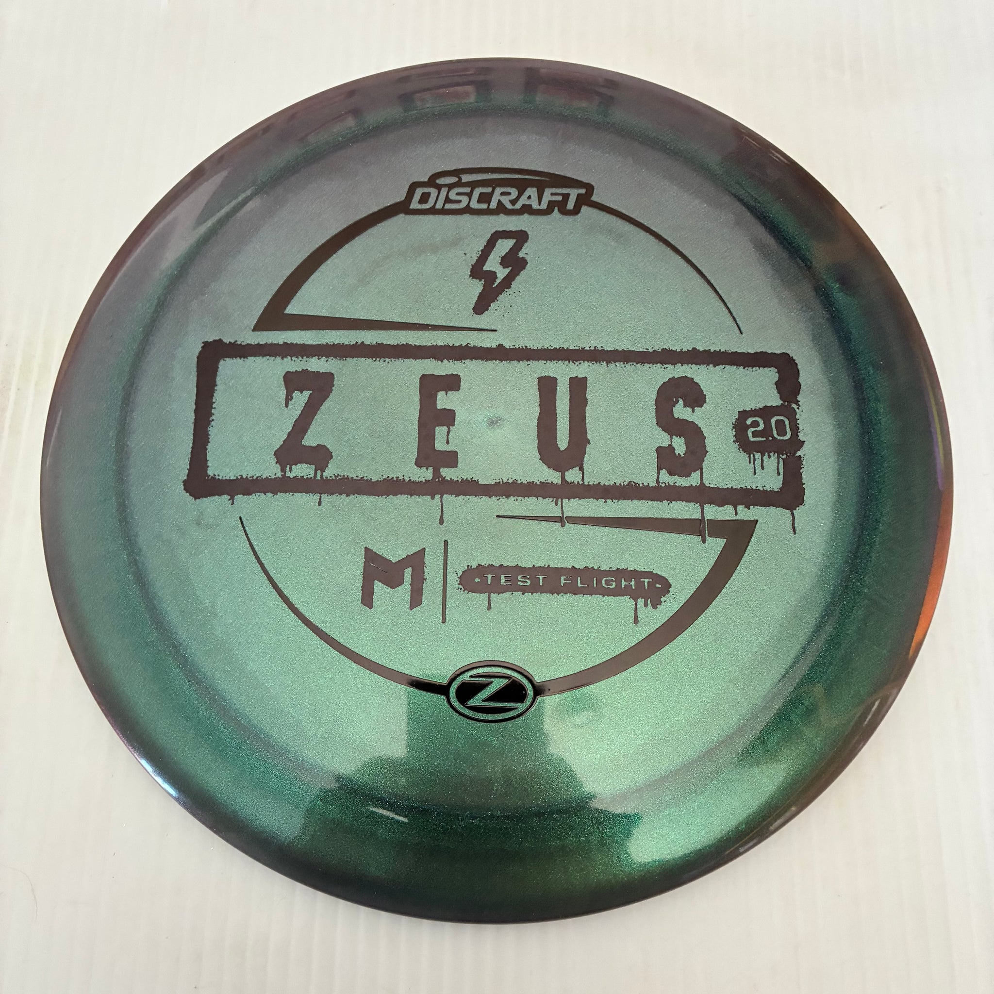 Discraft Test Flight Paul McBeth Sparkle Z Zeus 2.0 12/5/-0.5/3