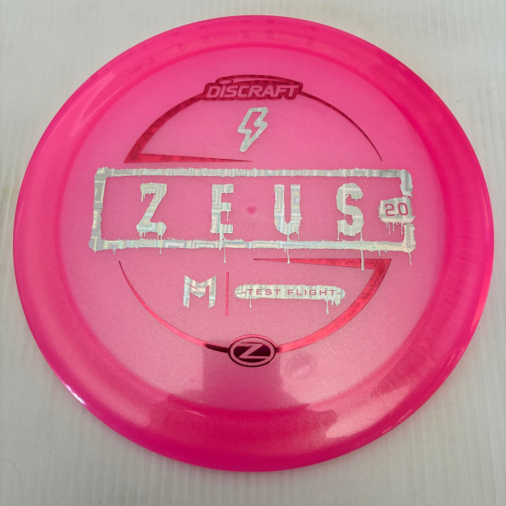 Discraft Test Flight Paul McBeth Sparkle Z Zeus 2.0 12/5/-0.5/3