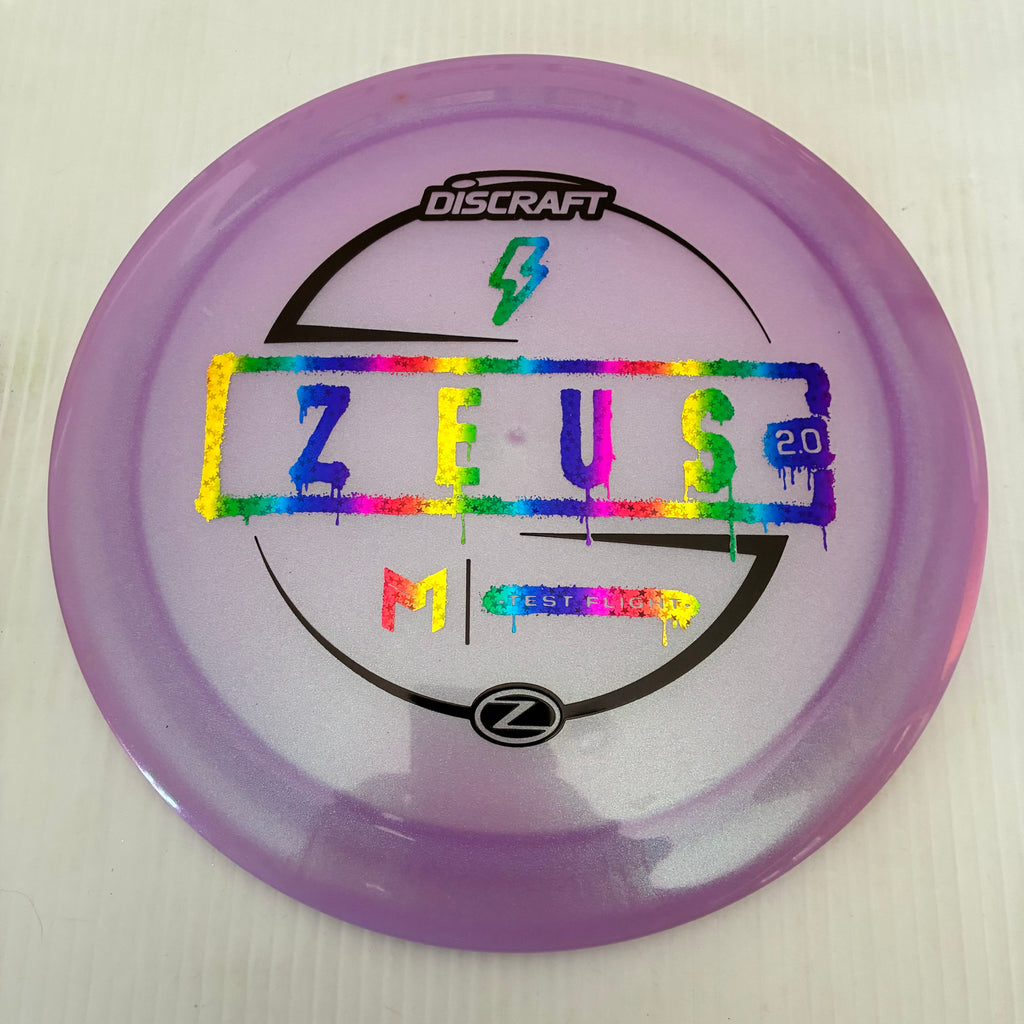 Discraft Test Flight Paul McBeth Sparkle Z Zeus 2.0 12/5/-0.5/3
