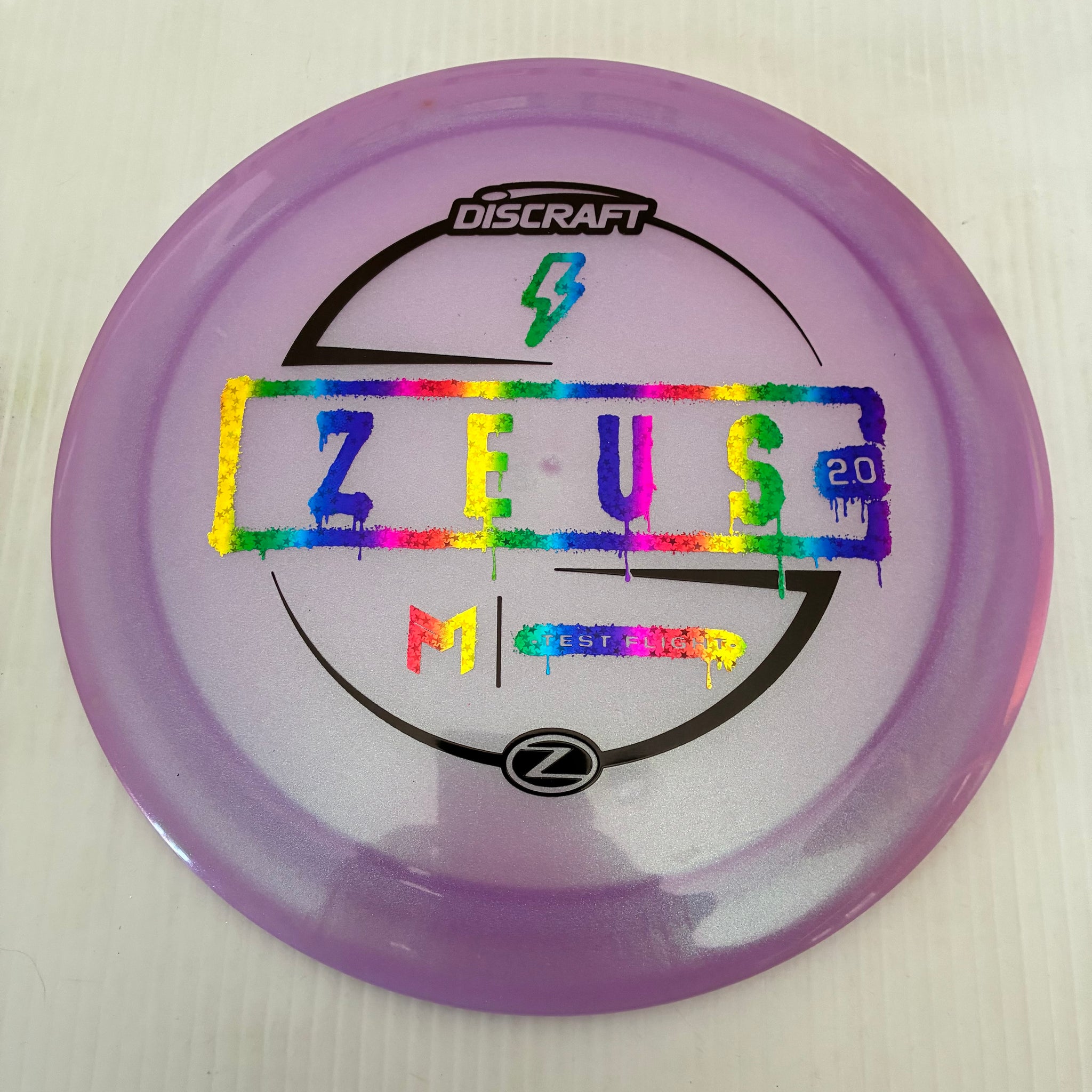 Discraft Test Flight Paul McBeth Sparkle Z Zeus 2.0 12/5/-0.5/3