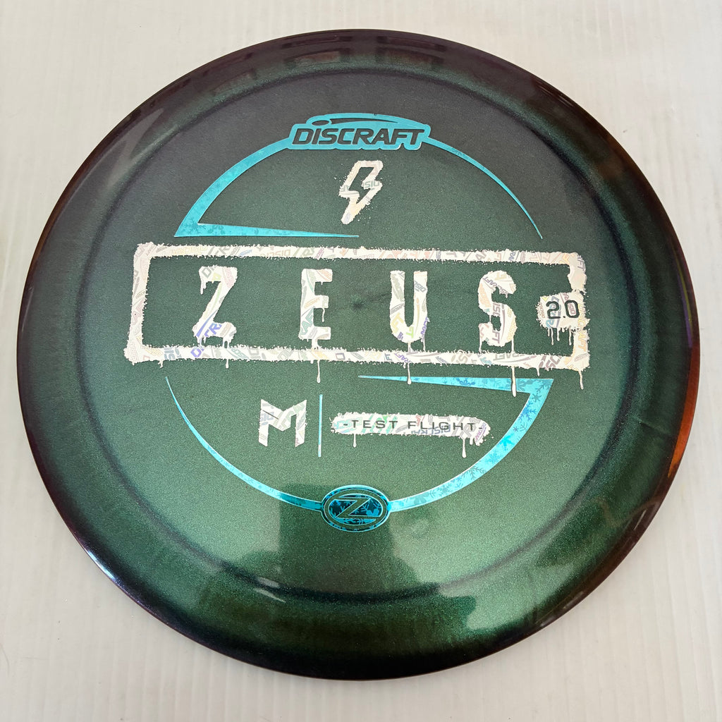 Discraft Test Flight Paul McBeth Sparkle Z Zeus 2.0 12/5/-0.5/3