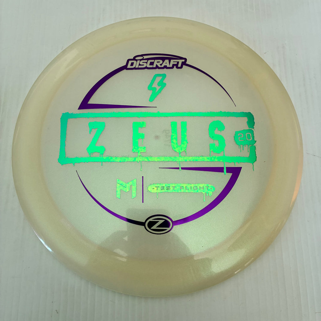 Discraft Test Flight Paul McBeth Sparkle Z Zeus 2.0 12/5/-0.5/3