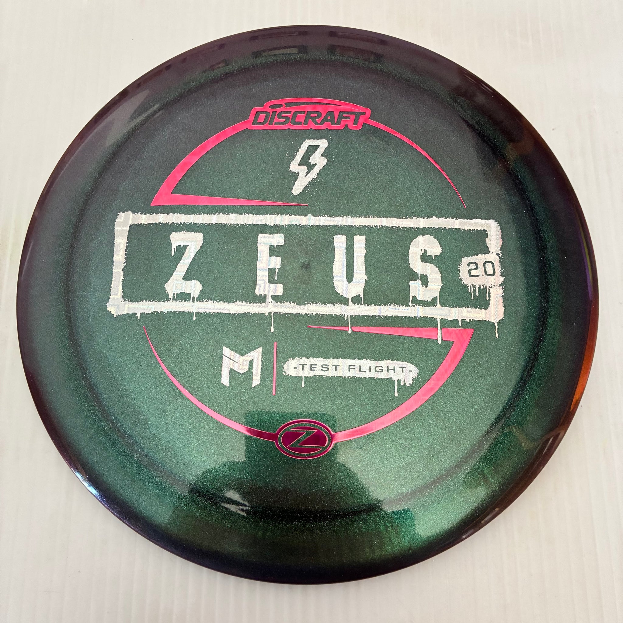 Discraft Test Flight Paul McBeth Sparkle Z Zeus 2.0 12/5/-0.5/3