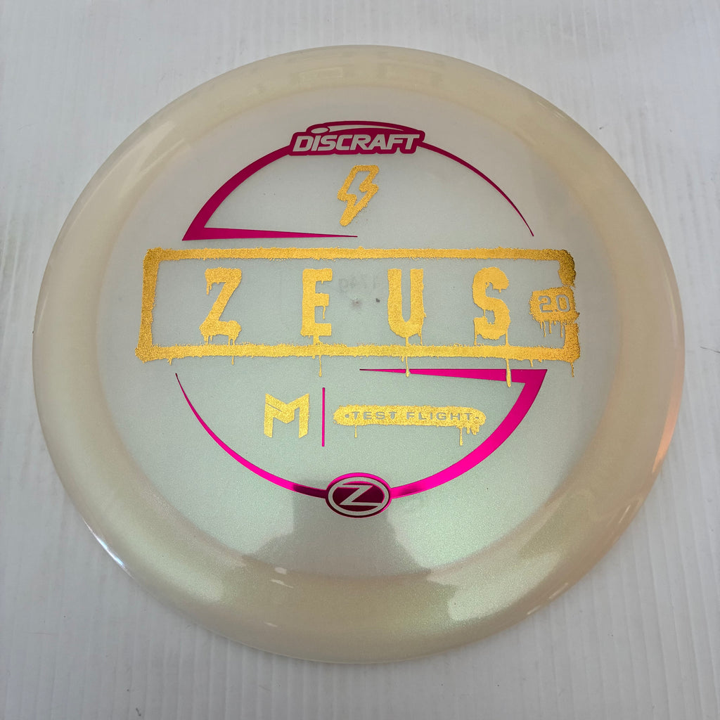 Discraft Test Flight Paul McBeth Sparkle Z Zeus 2.0 12/5/-0.5/3