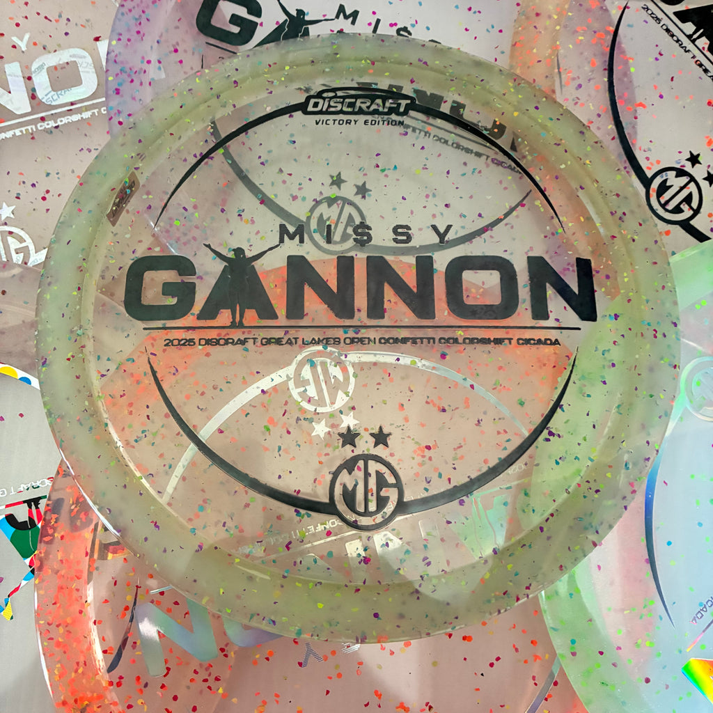 Discraft 2025 Missy Gannon DGLO Champion Z Confetti Cicada 7/6/-1/1