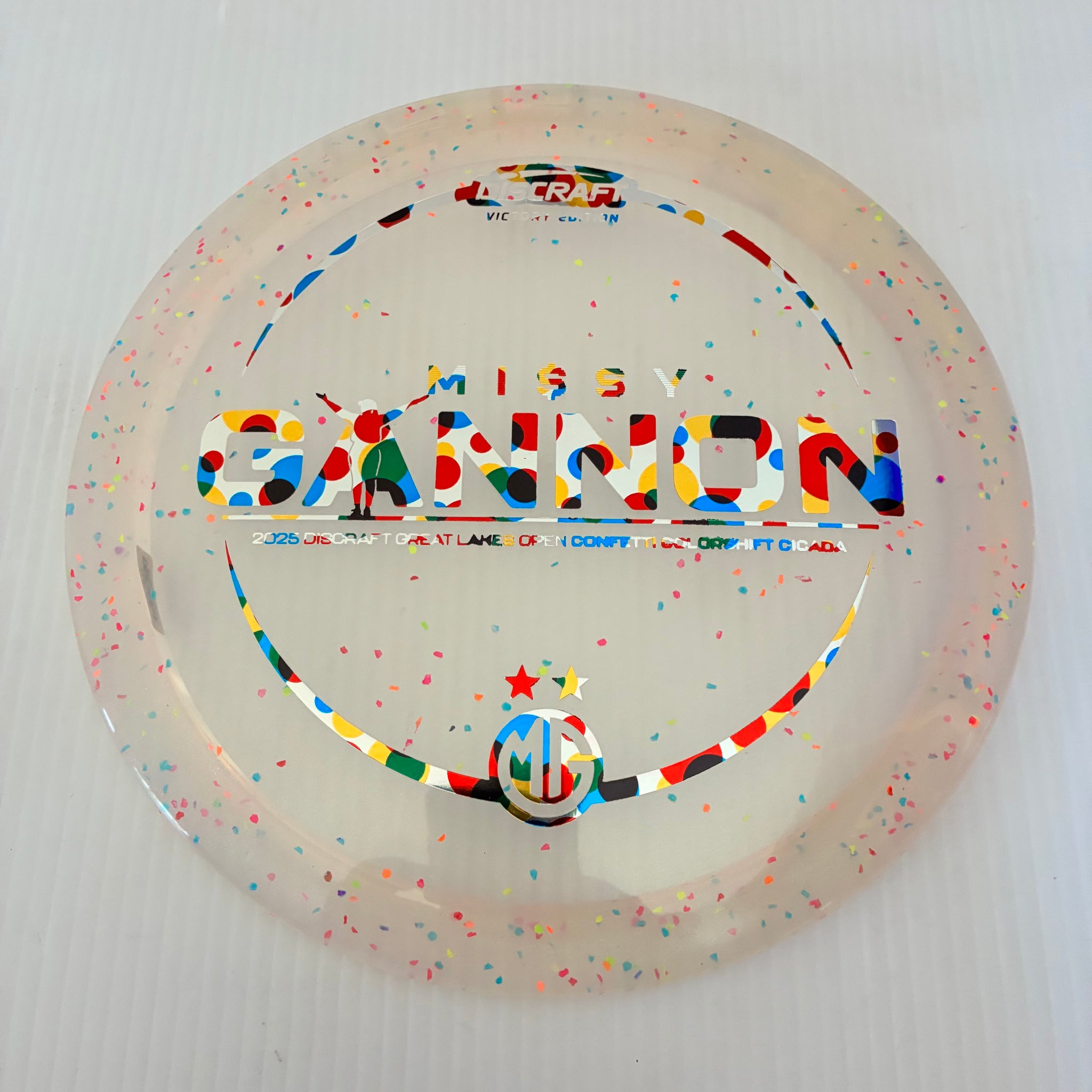 Discraft 2025 Missy Gannon DGLO Champion Z Confetti Cicada 7/6/-1/1