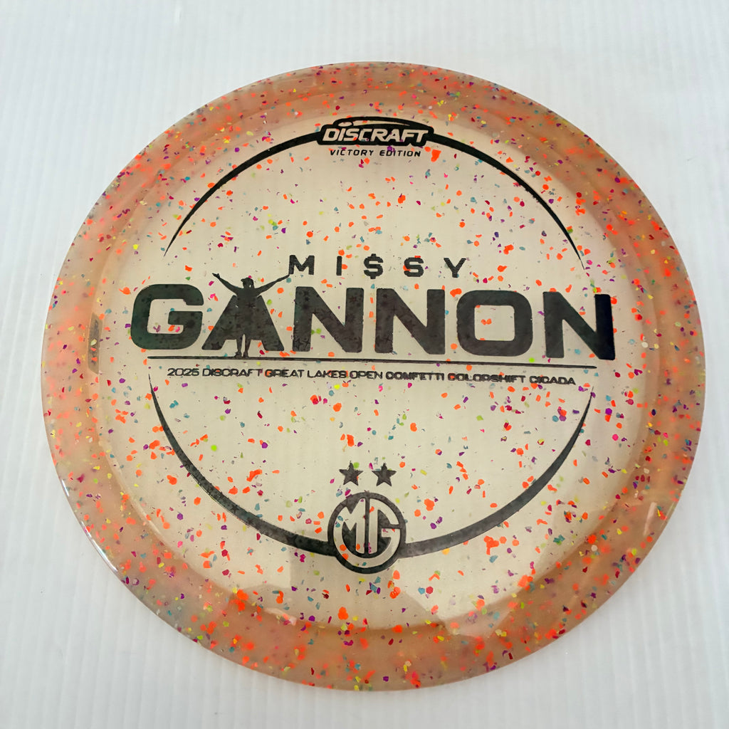 Discraft 2025 Missy Gannon DGLO Champion Z Confetti Cicada 7/6/-1/1