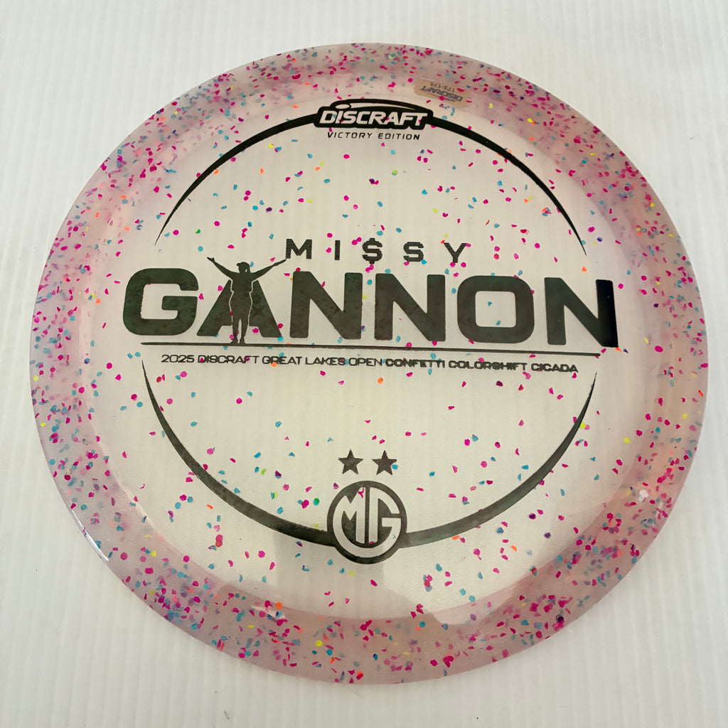 Discraft 2025 Missy Gannon DGLO Champion Z Confetti Cicada 7/6/-1/1