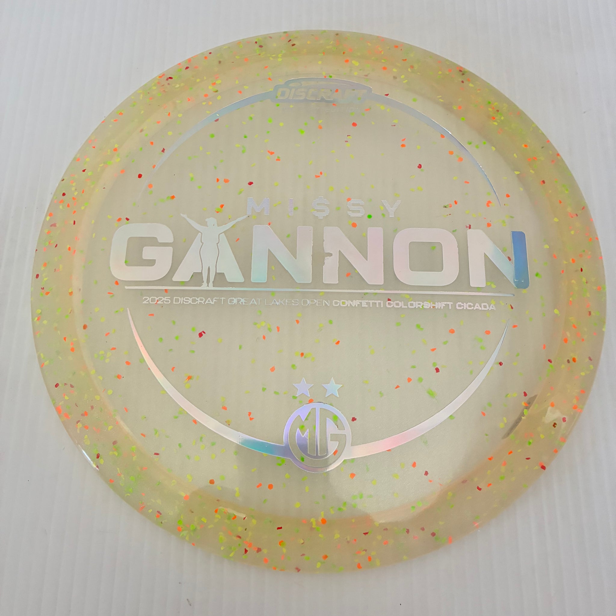 Discraft 2025 Missy Gannon DGLO Champion Z Confetti Cicada 7/6/-1/1