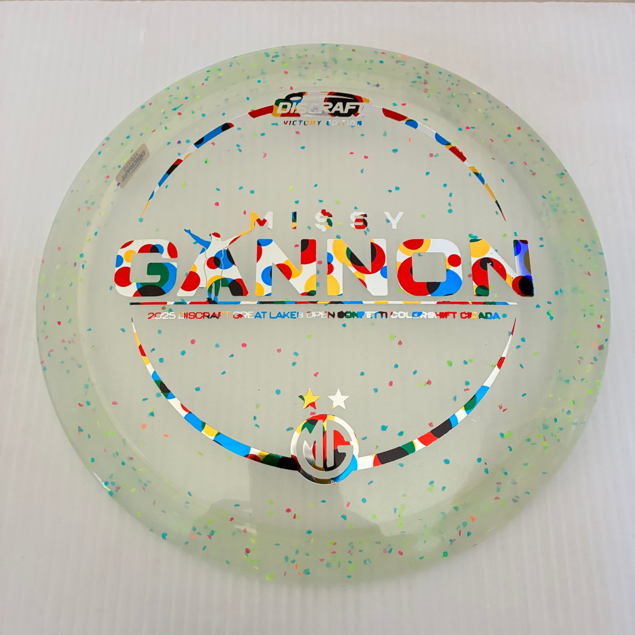 Discraft 2025 Missy Gannon DGLO Champion Z Confetti Cicada 7/6/-1/1