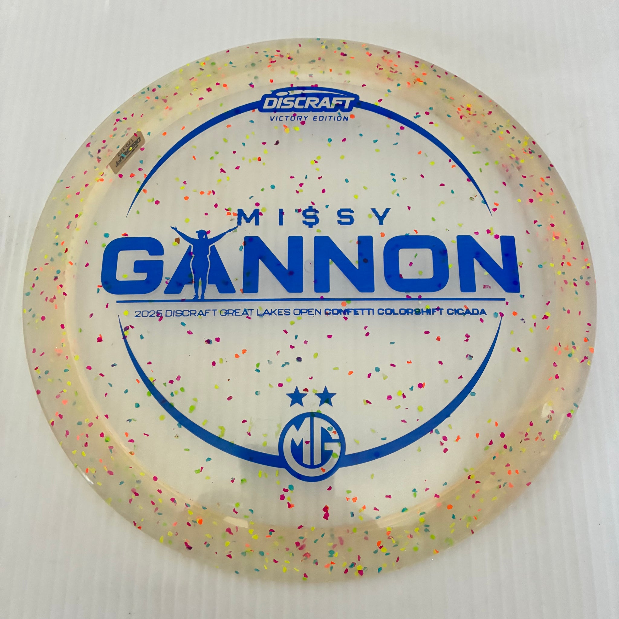 Discraft 2025 Missy Gannon DGLO Champion Z Confetti Cicada 7/6/-1/1