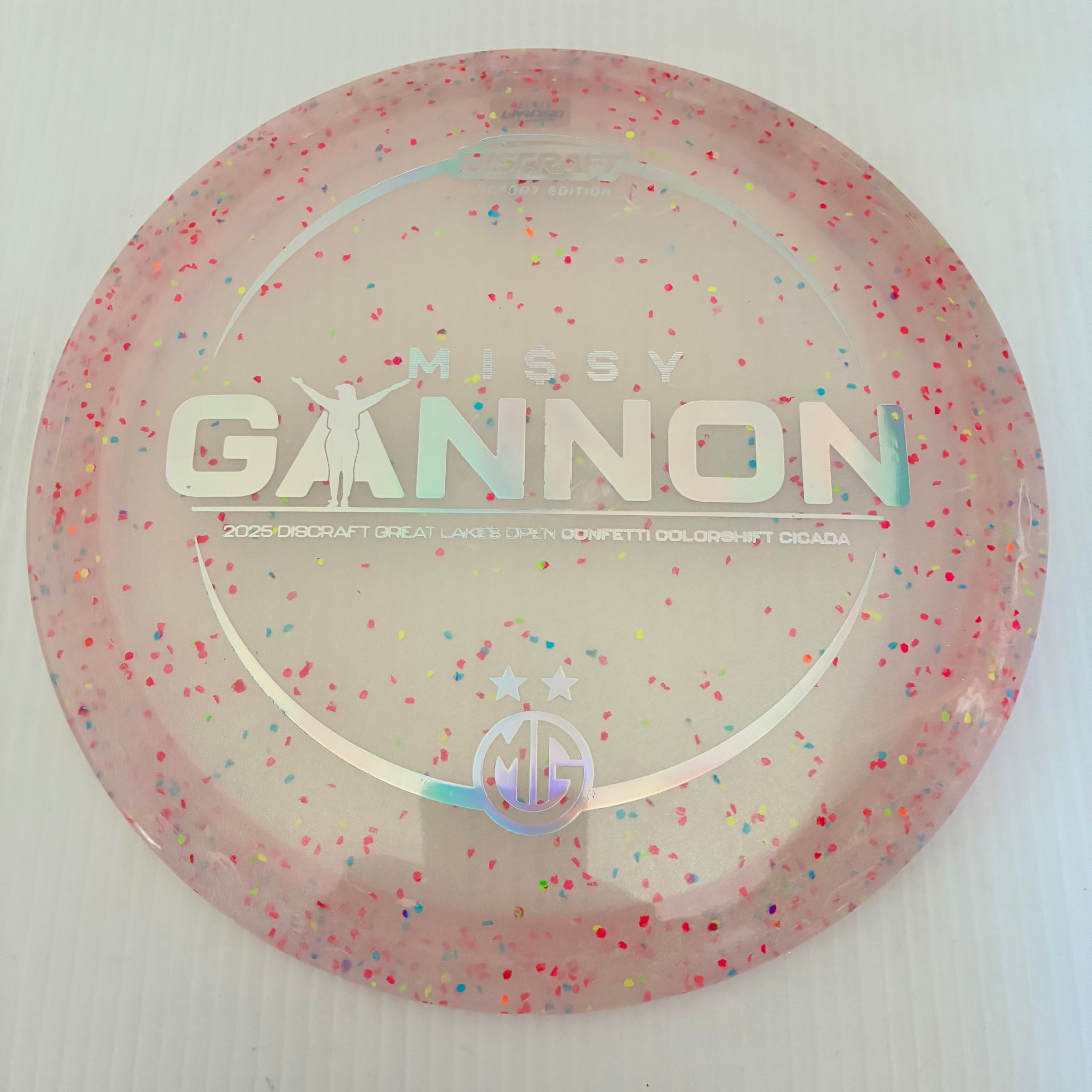 Discraft 2025 Missy Gannon DGLO Champion Z Confetti Cicada 7/6/-1/1
